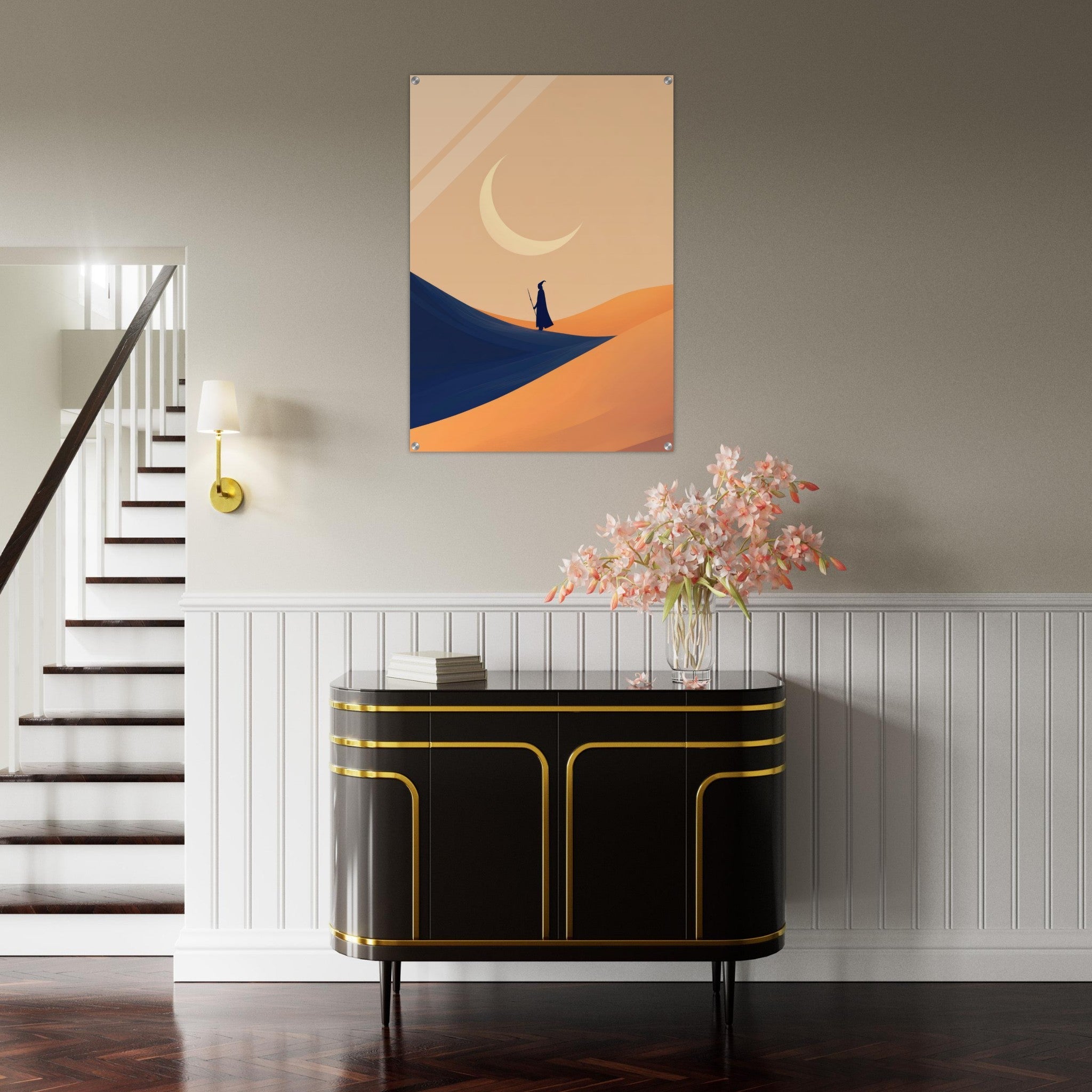 Acrylic Print Portrait - Minimalist Magical Landscape A sleek minimalist 3 - Shop Ai Art WebShop - Digital Art online Store