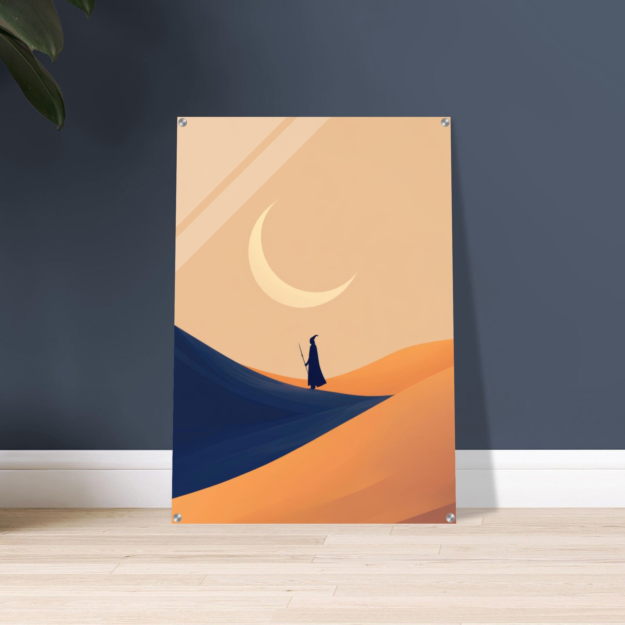 Acrylic Print Portrait - Minimalist Magical Landscape A sleek minimalist 3 - Shop Ai Art WebShop - Digital Art online Store