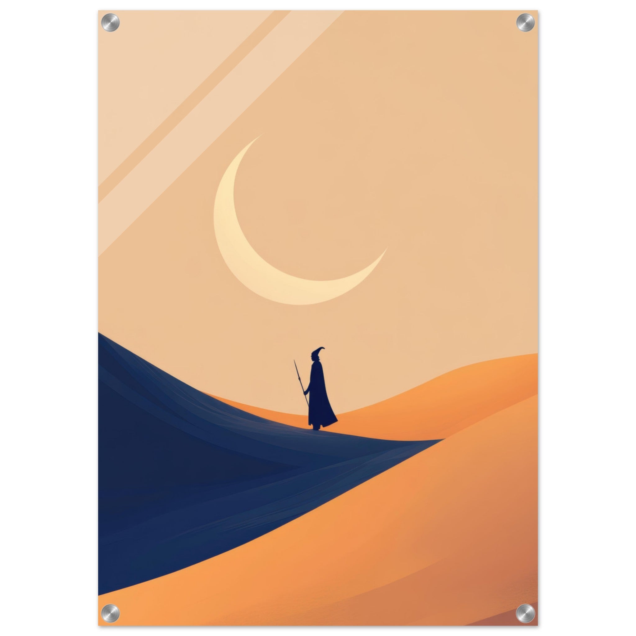 Acrylic Print Portrait - Minimalist Magical Landscape A sleek minimalist 3 - Shop Ai Art WebShop - Digital Art online Store