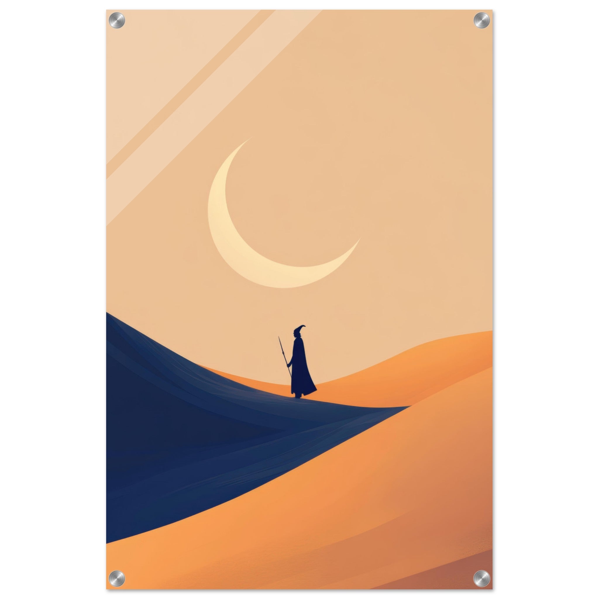 Acrylic Print Portrait - Minimalist Magical Landscape A sleek minimalist 3 - Shop Ai Art WebShop - Digital Art online Store