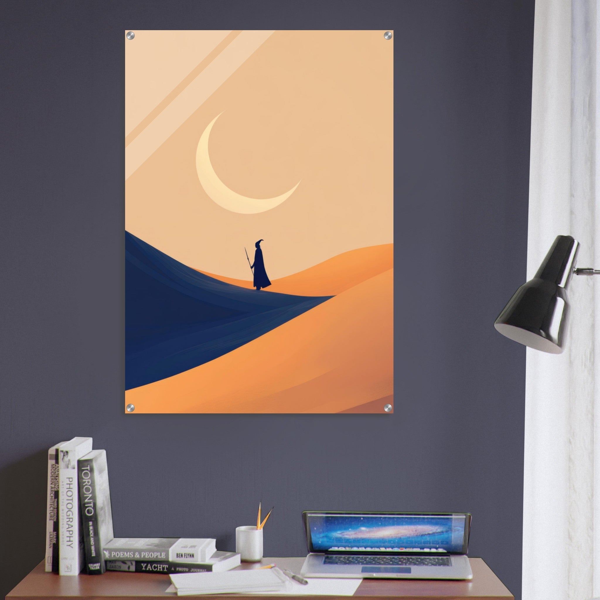 Acrylic Print Portrait - Minimalist Magical Landscape A sleek minimalist 3 - Shop Ai Art WebShop - Digital Art online Store