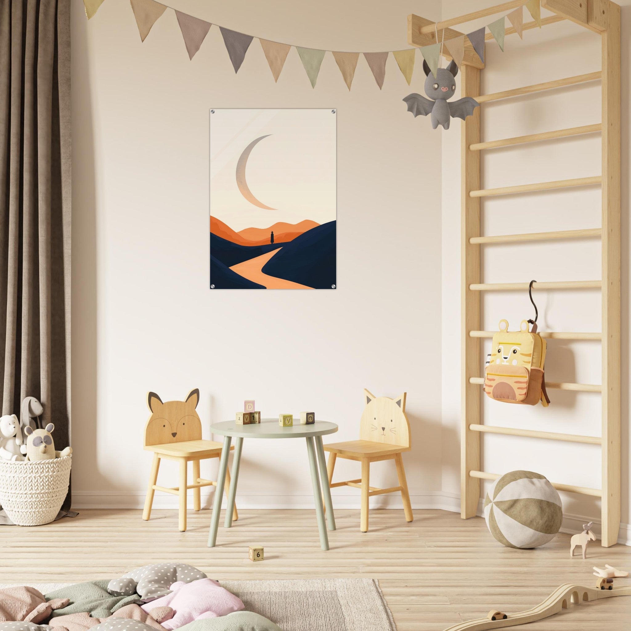 Acrylic Print Portrait - Minimalist Magical Landscape A sleek minimalist 4 - Shop Ai Art WebShop - Digital Art online Store