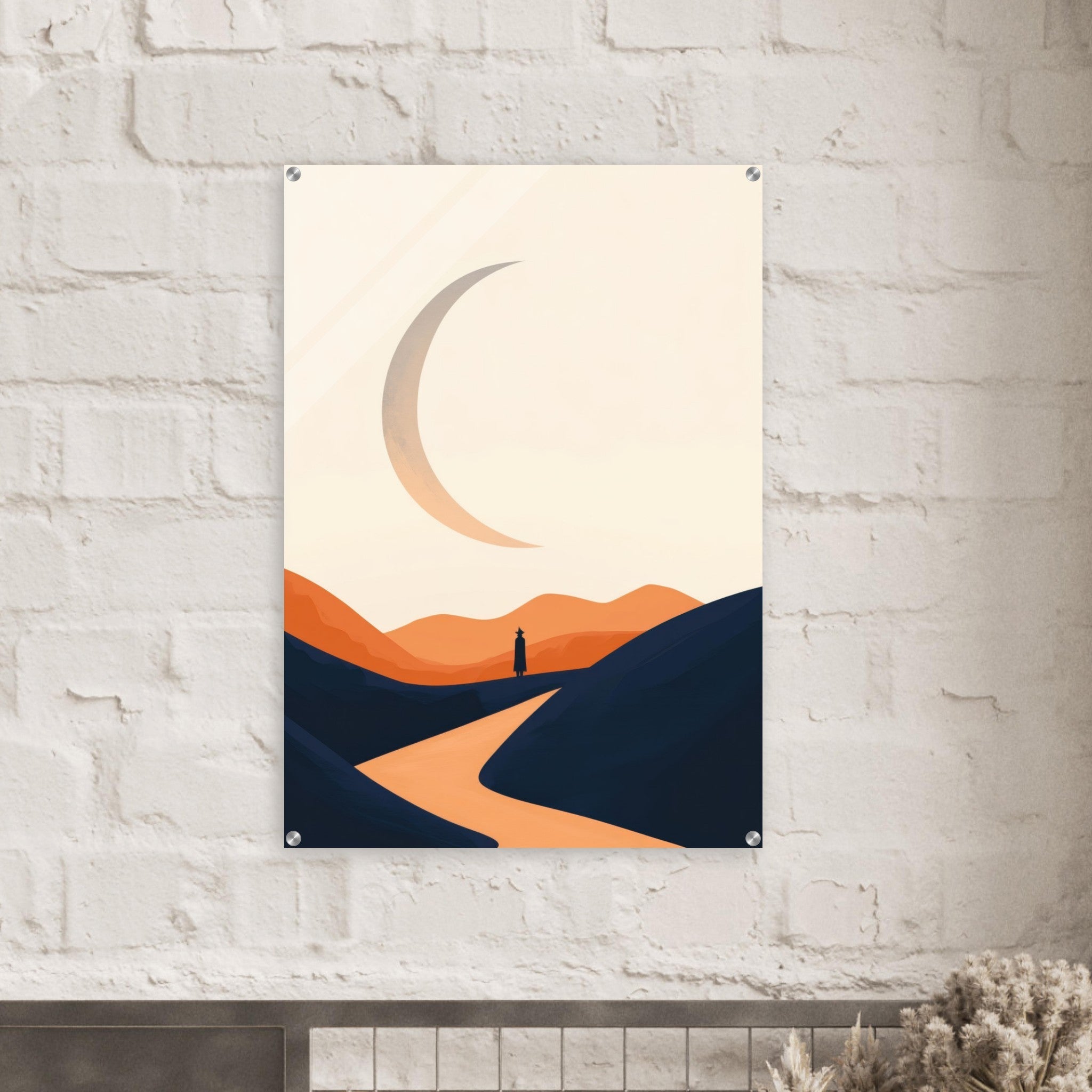 Acrylic Print Portrait - Minimalist Magical Landscape A sleek minimalist 4 - Shop Ai Art WebShop - Digital Art online Store