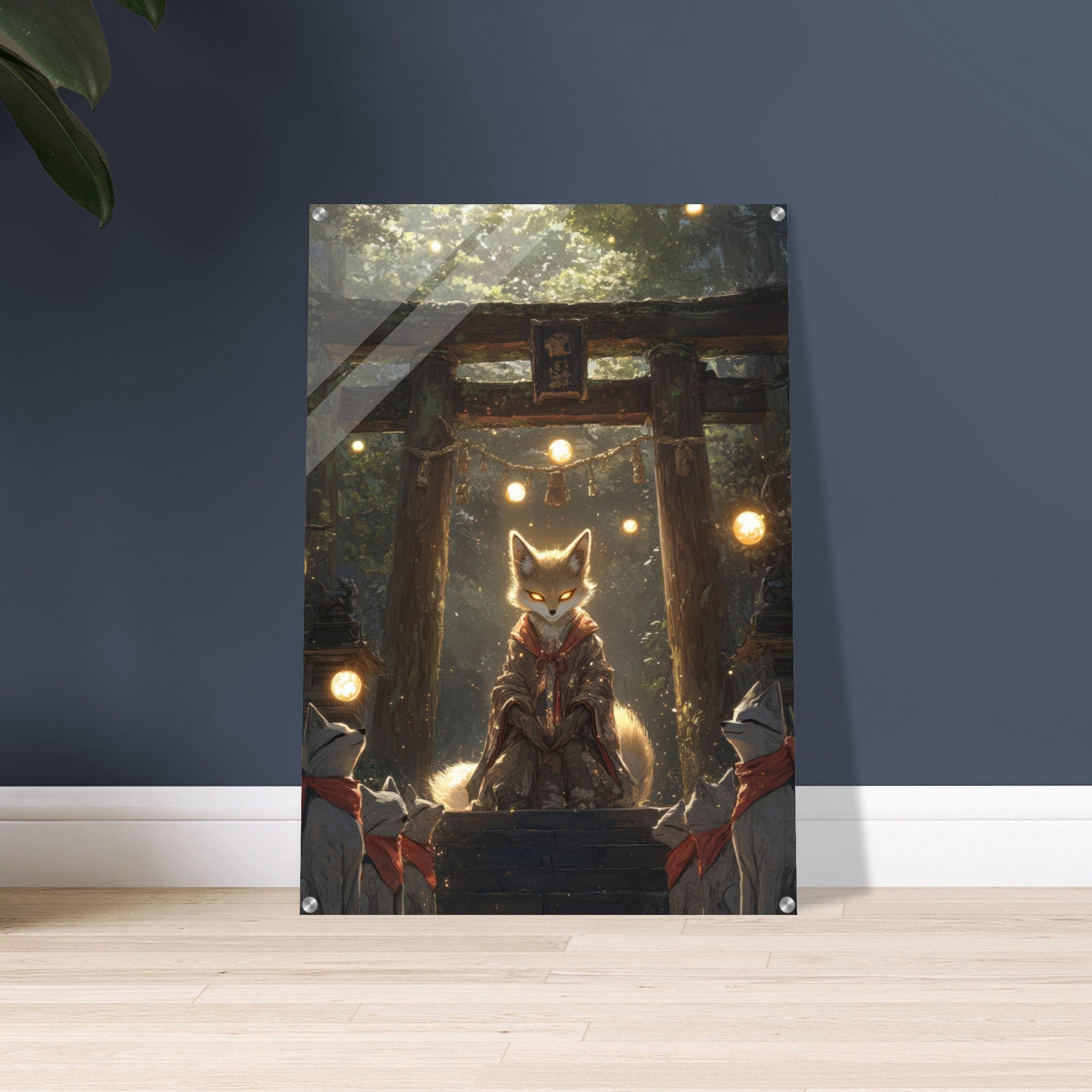 Acrylic Print Portrait - The Celestial Foxs Shrine Neo - Classical A nine - t - Shop Ai Art WebShop - Digital Art online Store