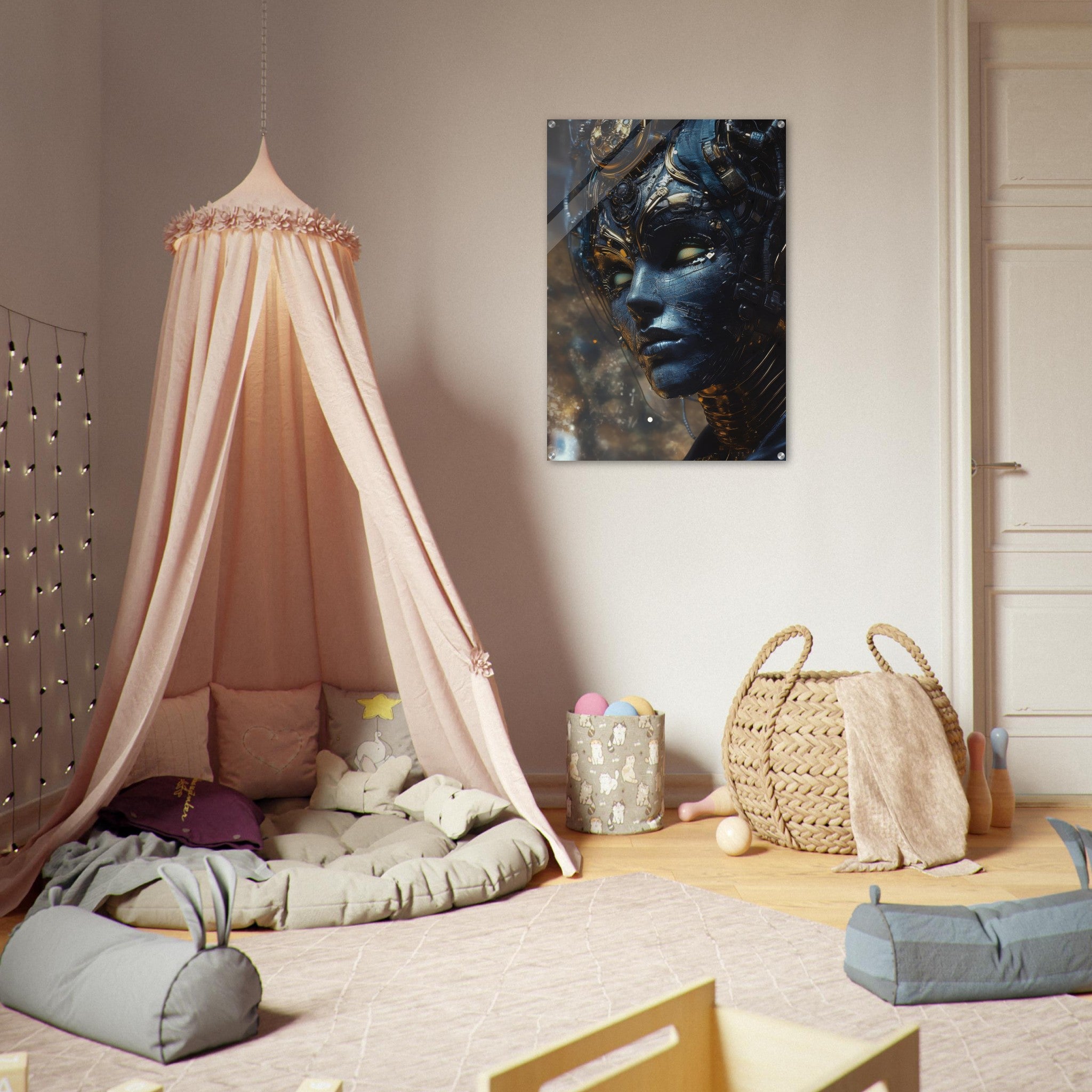 Acrylic Print Portrait - The Cybernetic Dukes Masquerade A lavish master 2 - Shop Ai Art WebShop - Digital Art online Store