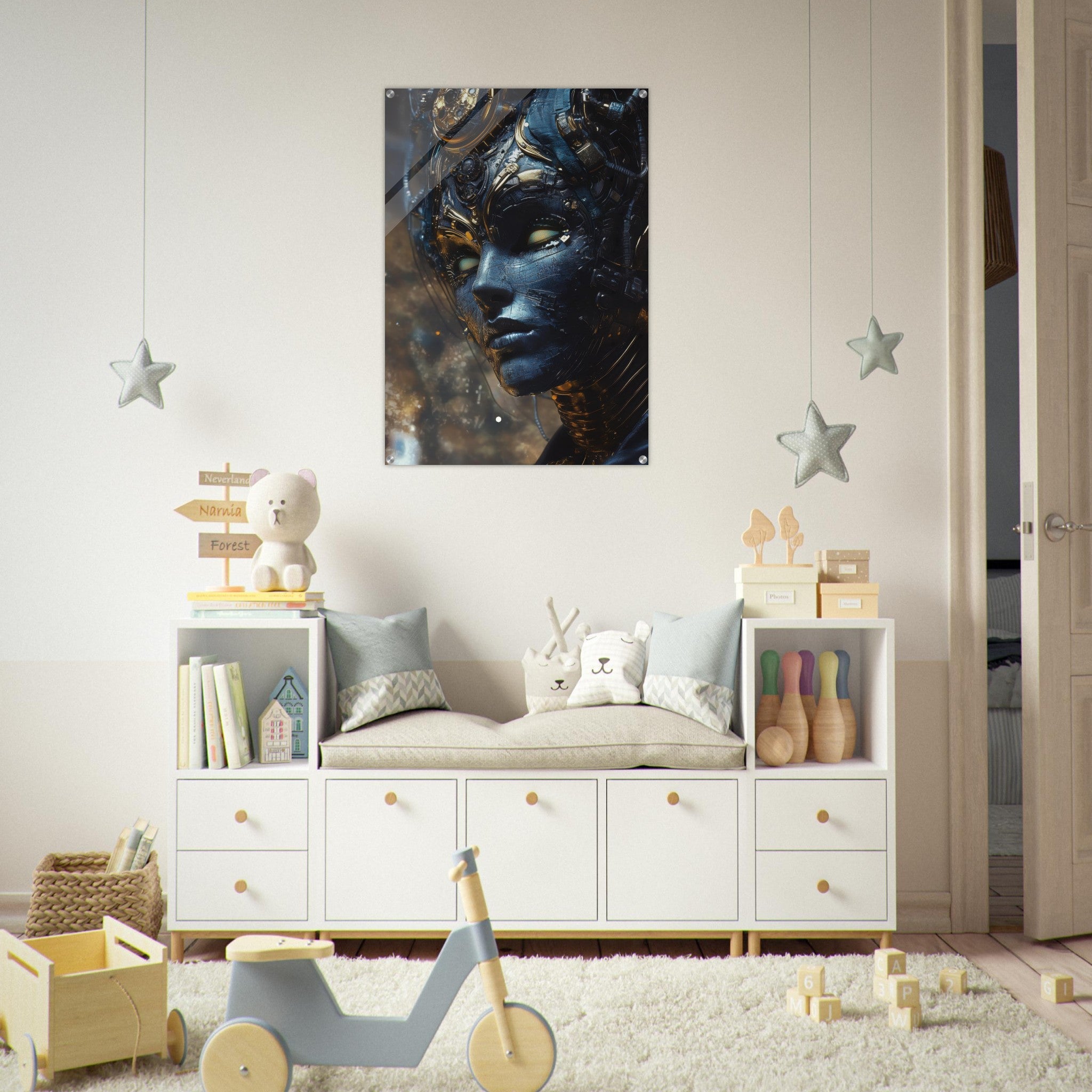 Acrylic Print Portrait - The Cybernetic Dukes Masquerade A lavish master 2 - Shop Ai Art WebShop - Digital Art online Store