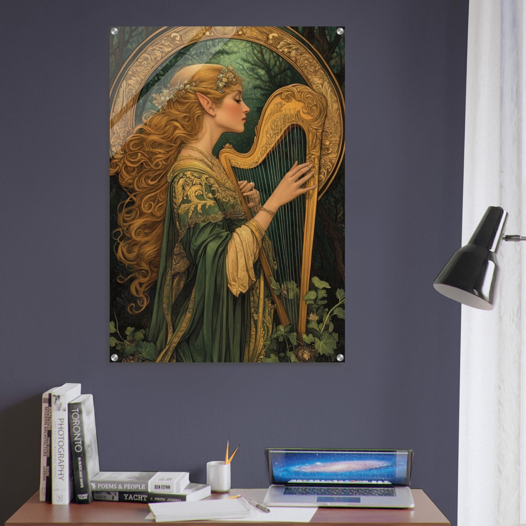 Acrylic Print Portrait - The Enchanted Minstrel of the Fae Court Art You 4 - Shop Ai Art WebShop - Digital Art online Store