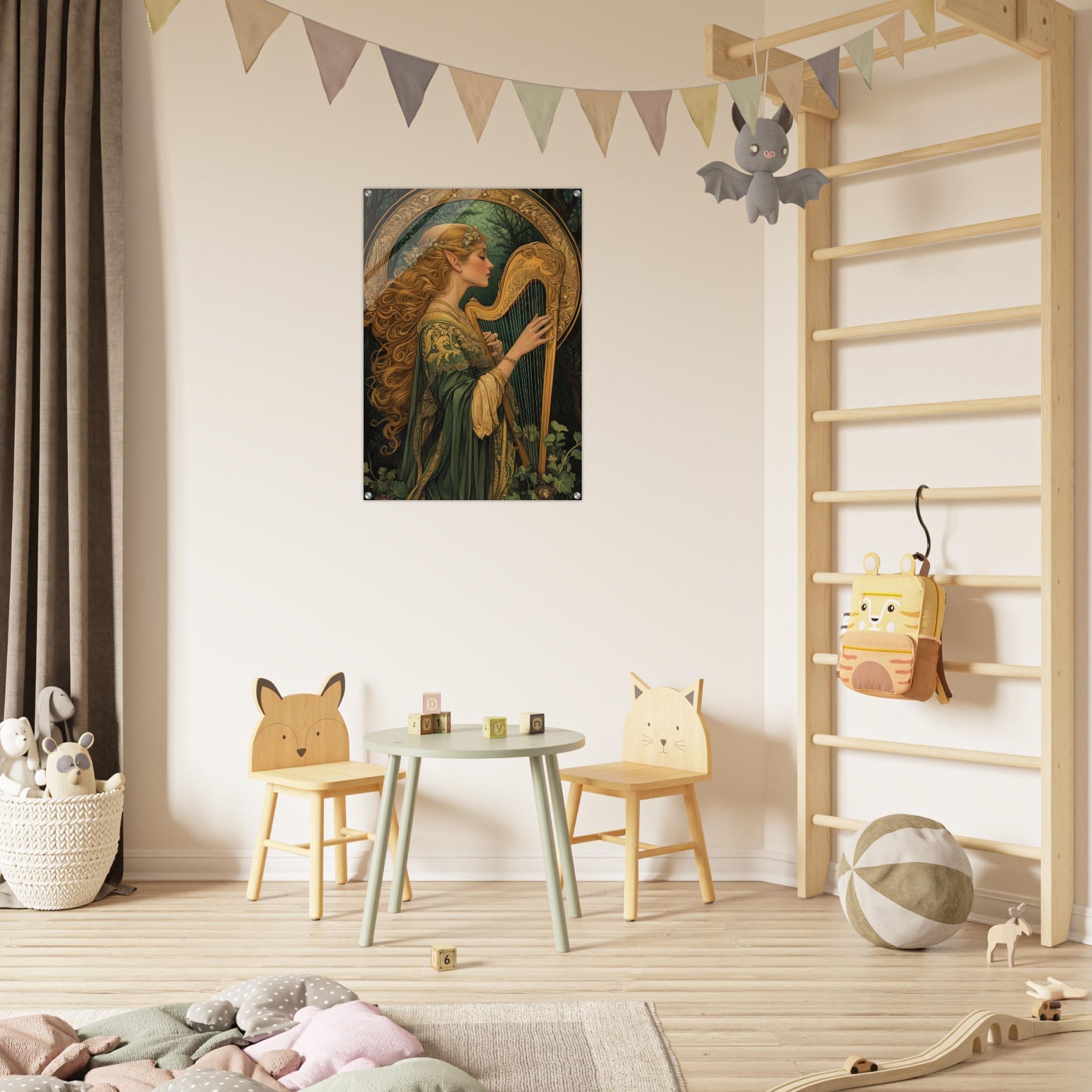 Acrylic Print Portrait - The Enchanted Minstrel of the Fae Court Art You 4 - Shop Ai Art WebShop - Digital Art online Store