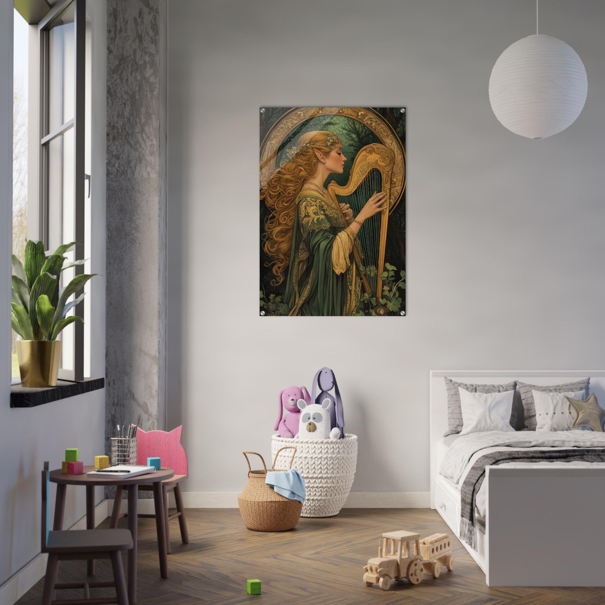 Acrylic Print Portrait - The Enchanted Minstrel of the Fae Court Art You 4 - Shop Ai Art WebShop - Digital Art online Store