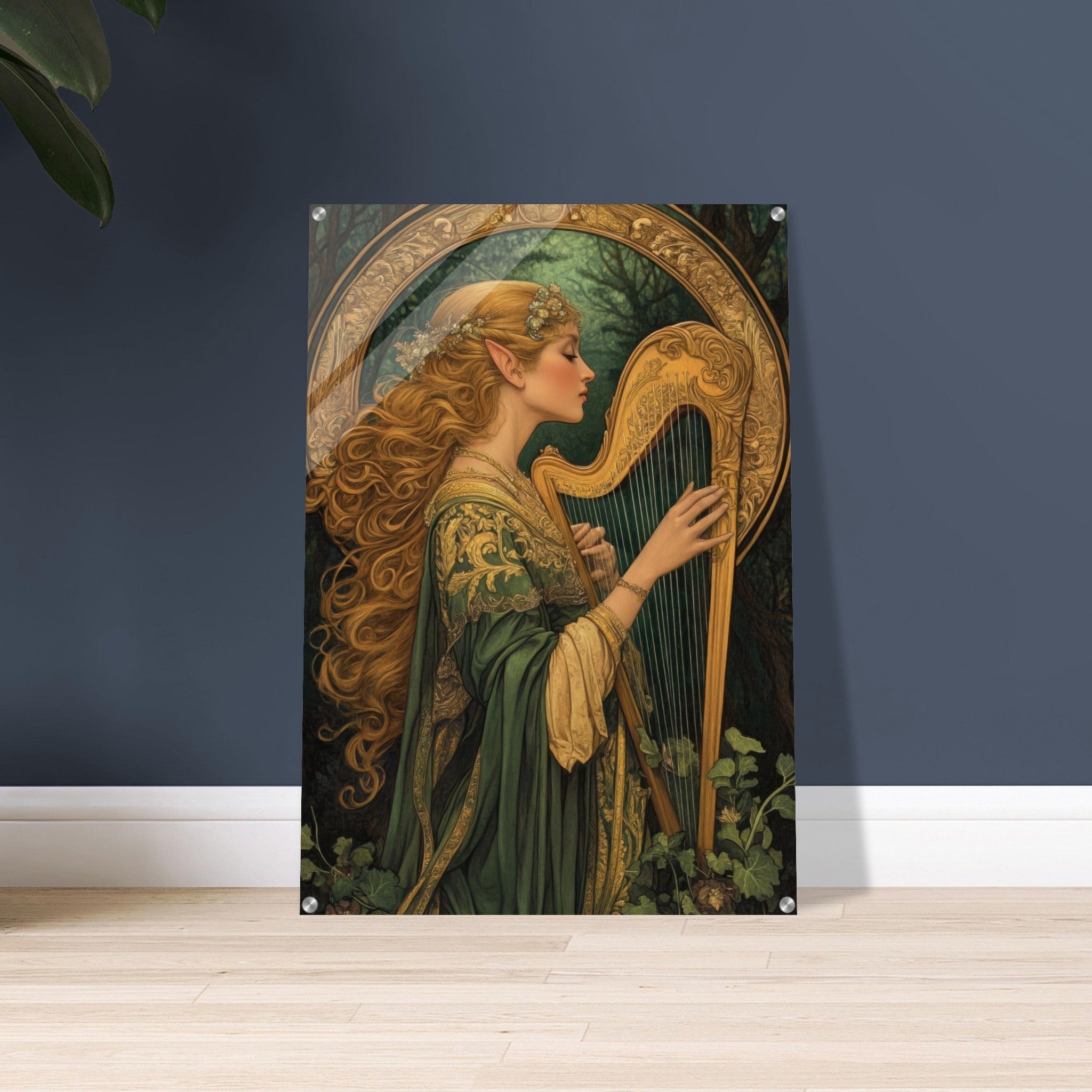 Acrylic Print Portrait - The Enchanted Minstrel of the Fae Court Art You 4 - Shop Ai Art WebShop - Digital Art online Store