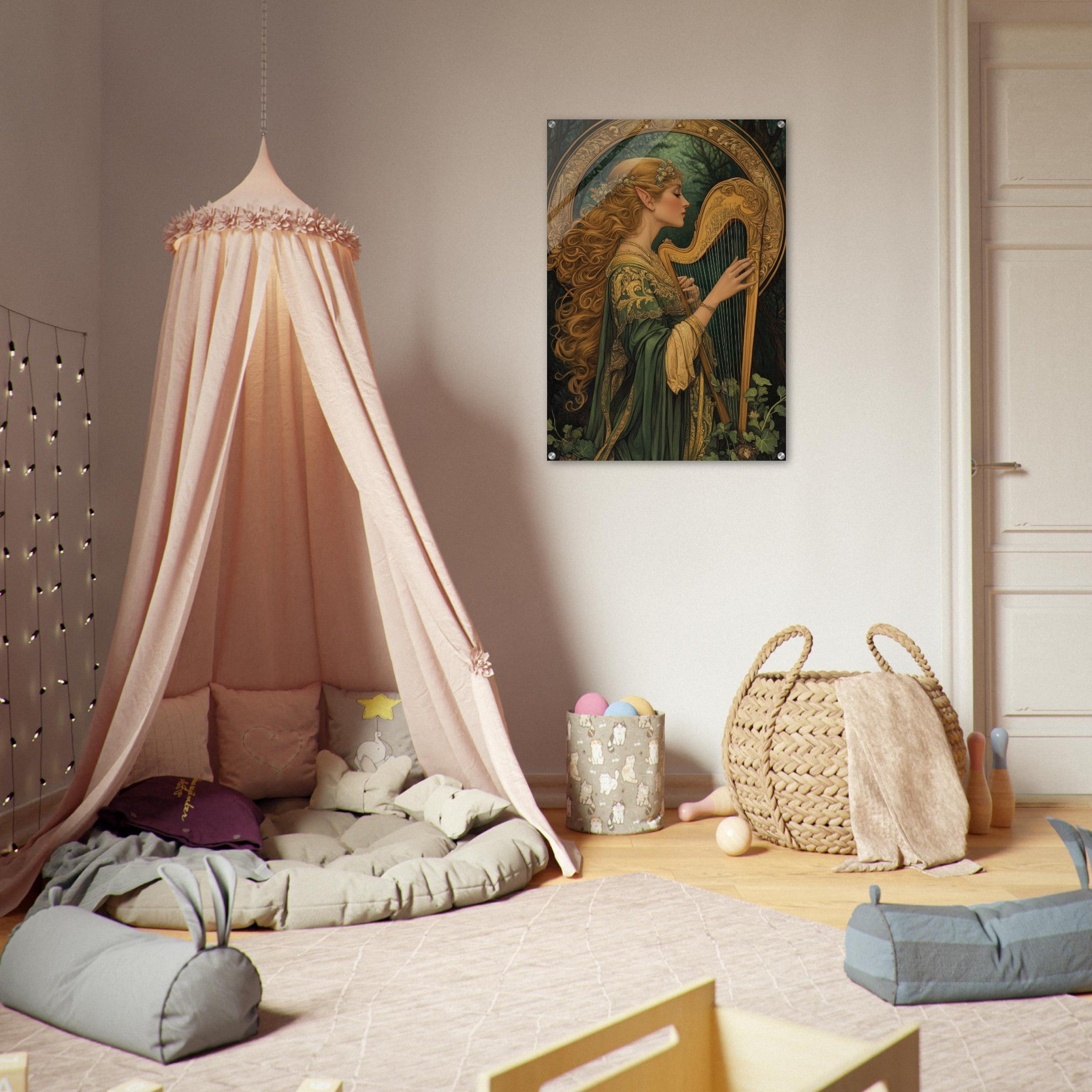 Acrylic Print Portrait - The Enchanted Minstrel of the Fae Court Art You 4 - Shop Ai Art WebShop - Digital Art online Store