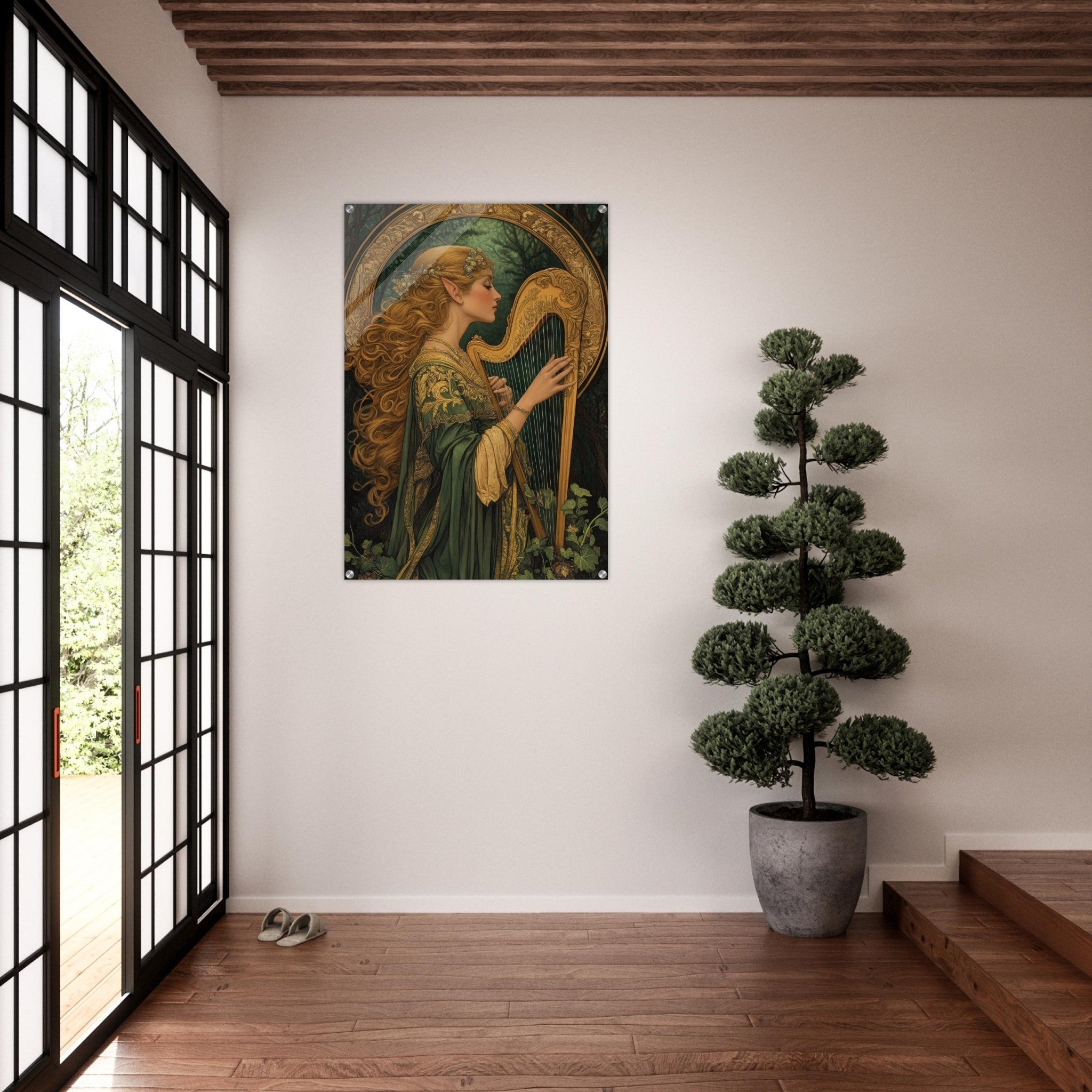 Acrylic Print Portrait - The Enchanted Minstrel of the Fae Court Art You 4 - Shop Ai Art WebShop - Digital Art online Store