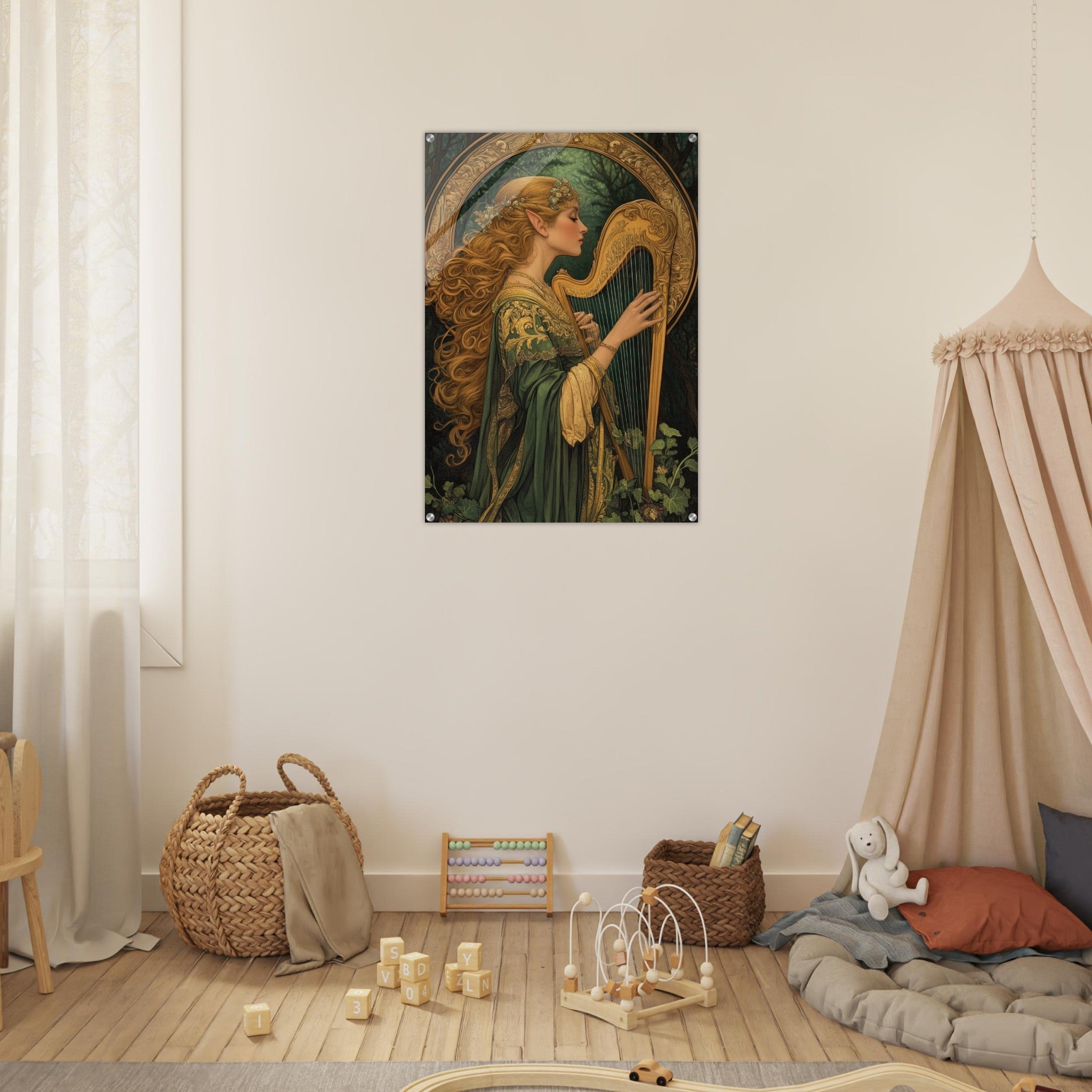 Acrylic Print Portrait - The Enchanted Minstrel of the Fae Court Art You 4 - Shop Ai Art WebShop - Digital Art online Store