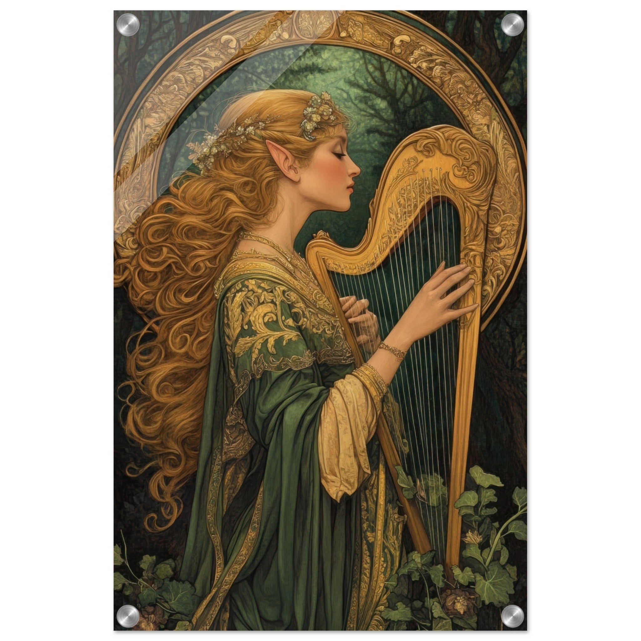 Acrylic Print Portrait - The Enchanted Minstrel of the Fae Court Art You 4 - Shop Ai Art WebShop - Digital Art online Store