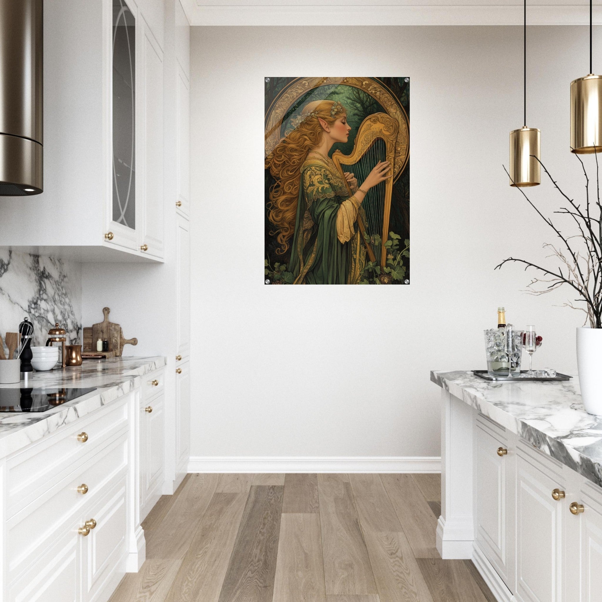 Acrylic Print Portrait - The Enchanted Minstrel of the Fae Court Art You 4 - Shop Ai Art WebShop - Digital Art online Store