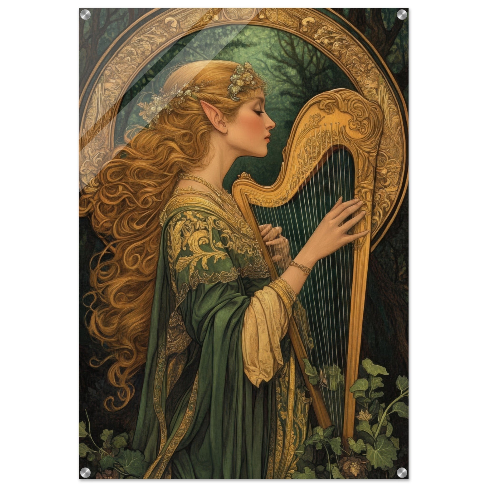 Acrylic Print Portrait - The Enchanted Minstrel of the Fae Court Art You 4 - Shop Ai Art WebShop - Digital Art online Store