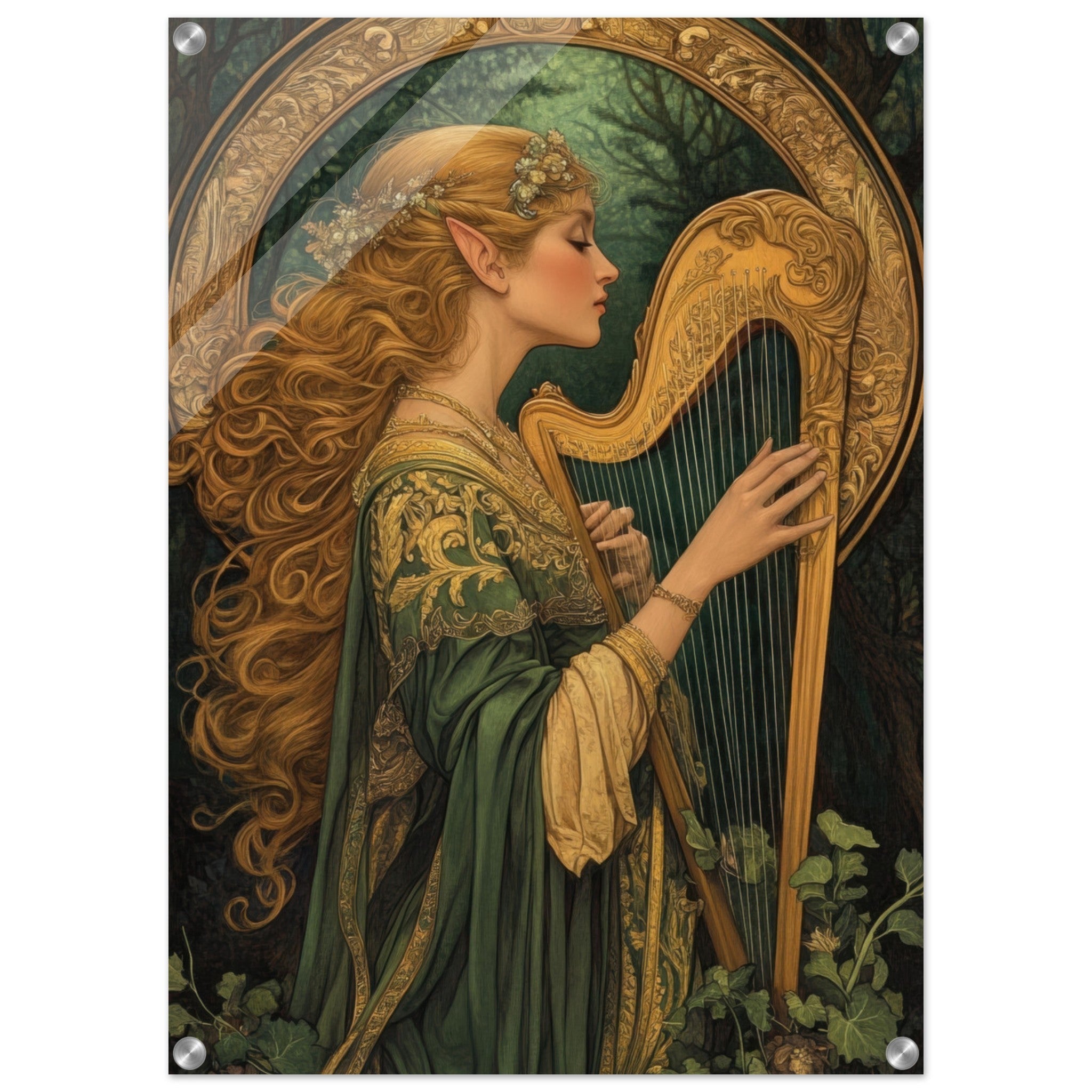 Acrylic Print Portrait - The Enchanted Minstrel of the Fae Court Art You 4 - Shop Ai Art WebShop - Digital Art online Store