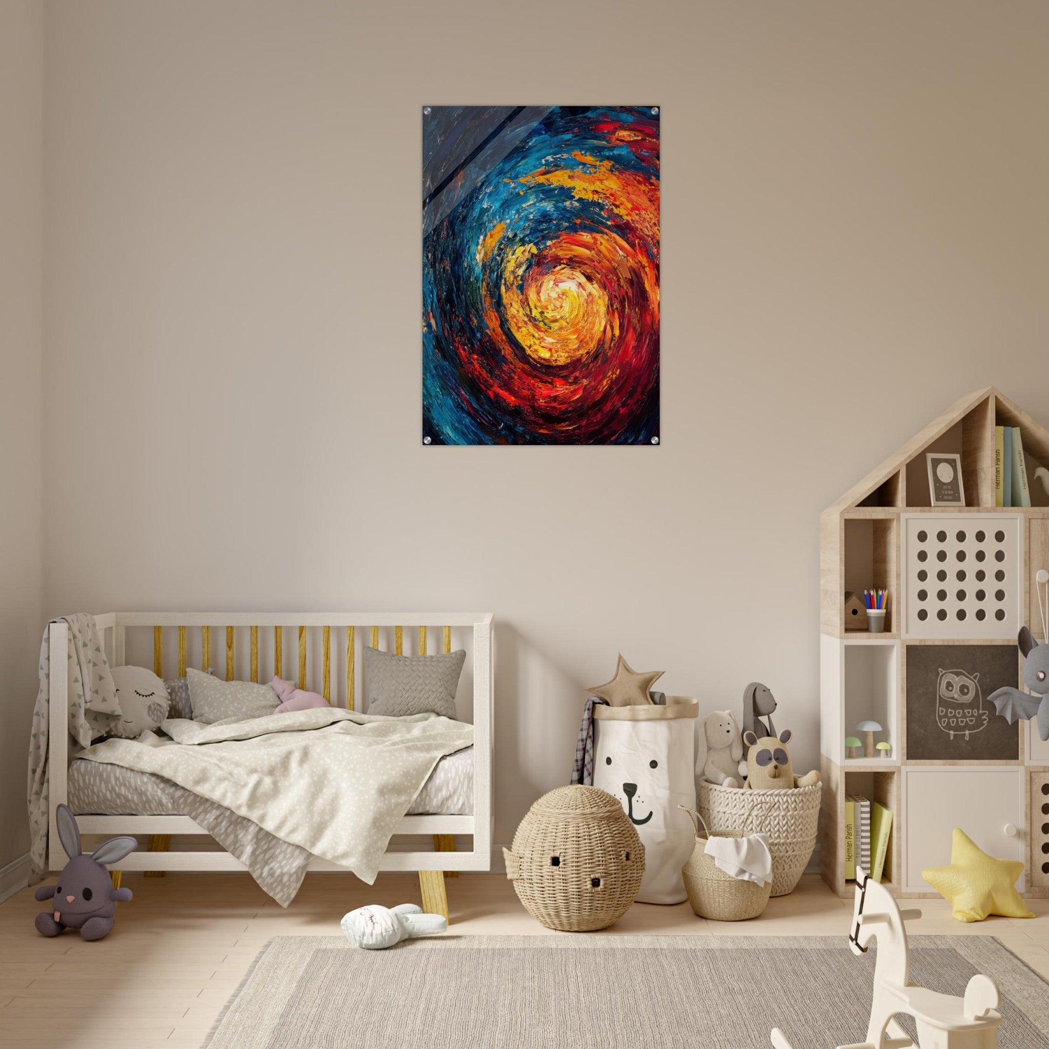 Acrylic Print Portrait - Vortex of Emotions A swirling fusion of vagrant - Shop Ai Art WebShop - Digital Art online Store