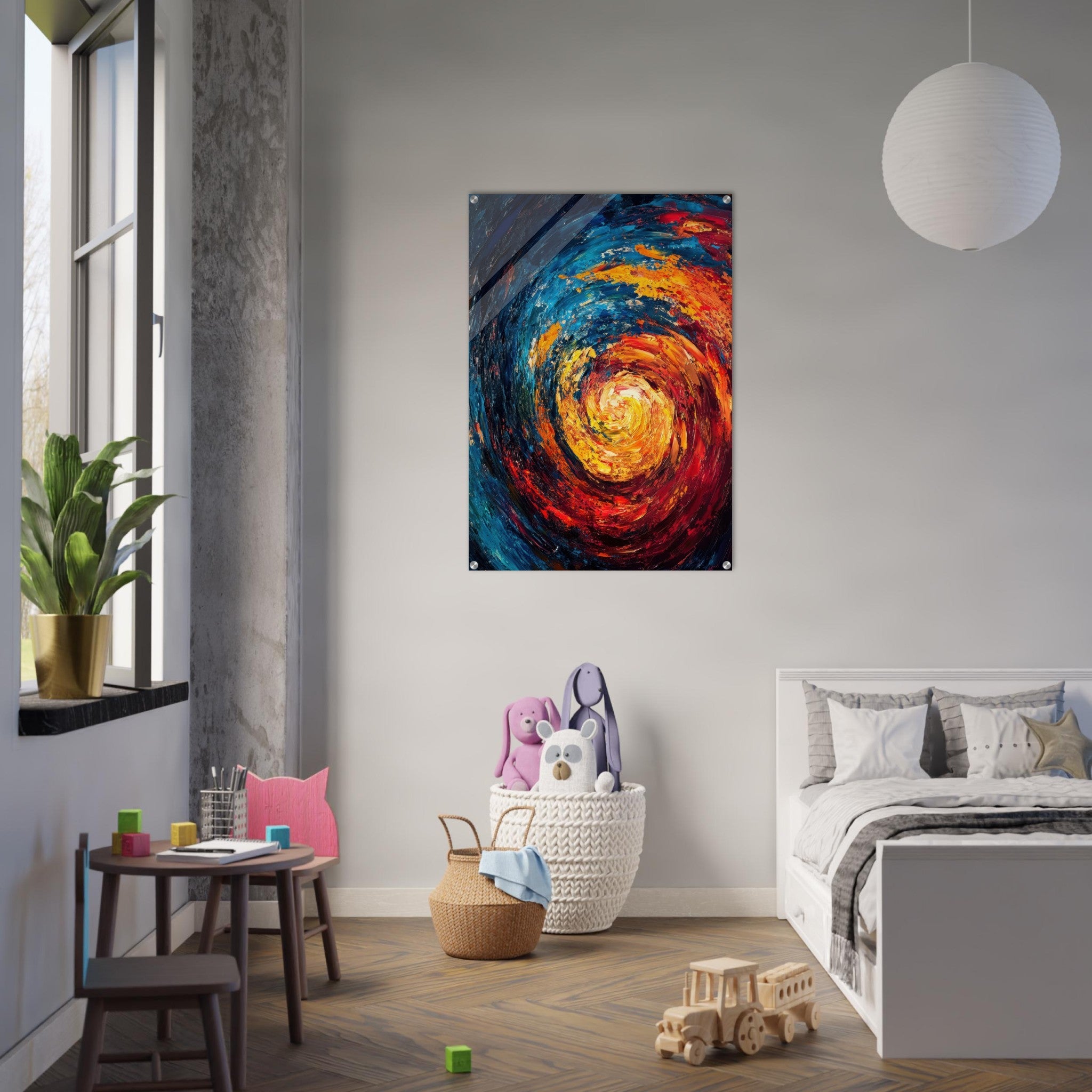 Acrylic Print Portrait - Vortex of Emotions A swirling fusion of vagrant - Shop Ai Art WebShop - Digital Art online Store