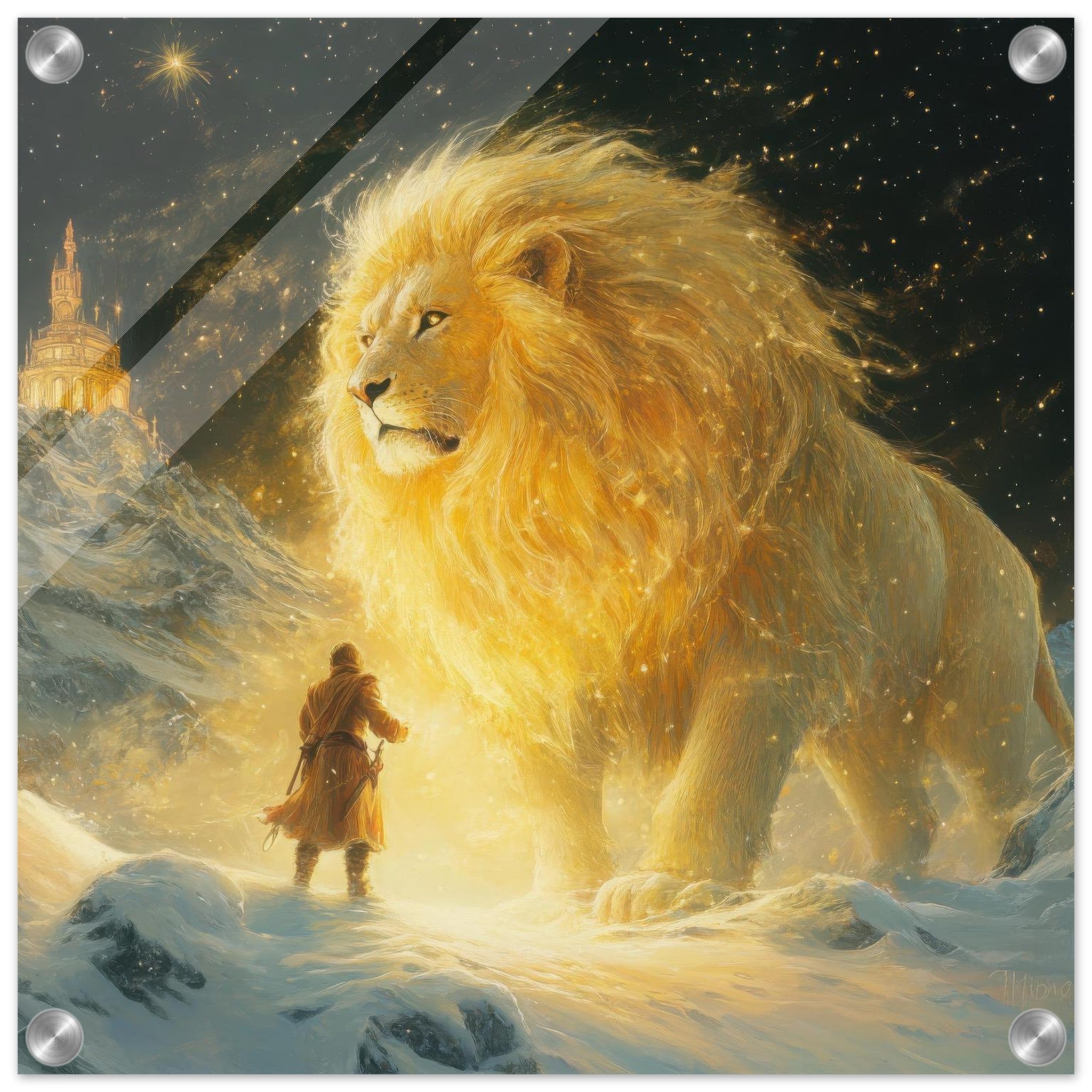 Acrylic Print Square - Christian Spirituality in Lewiss Works About Nar 2 - Shop Ai Art WebShop - Digital Art online Store