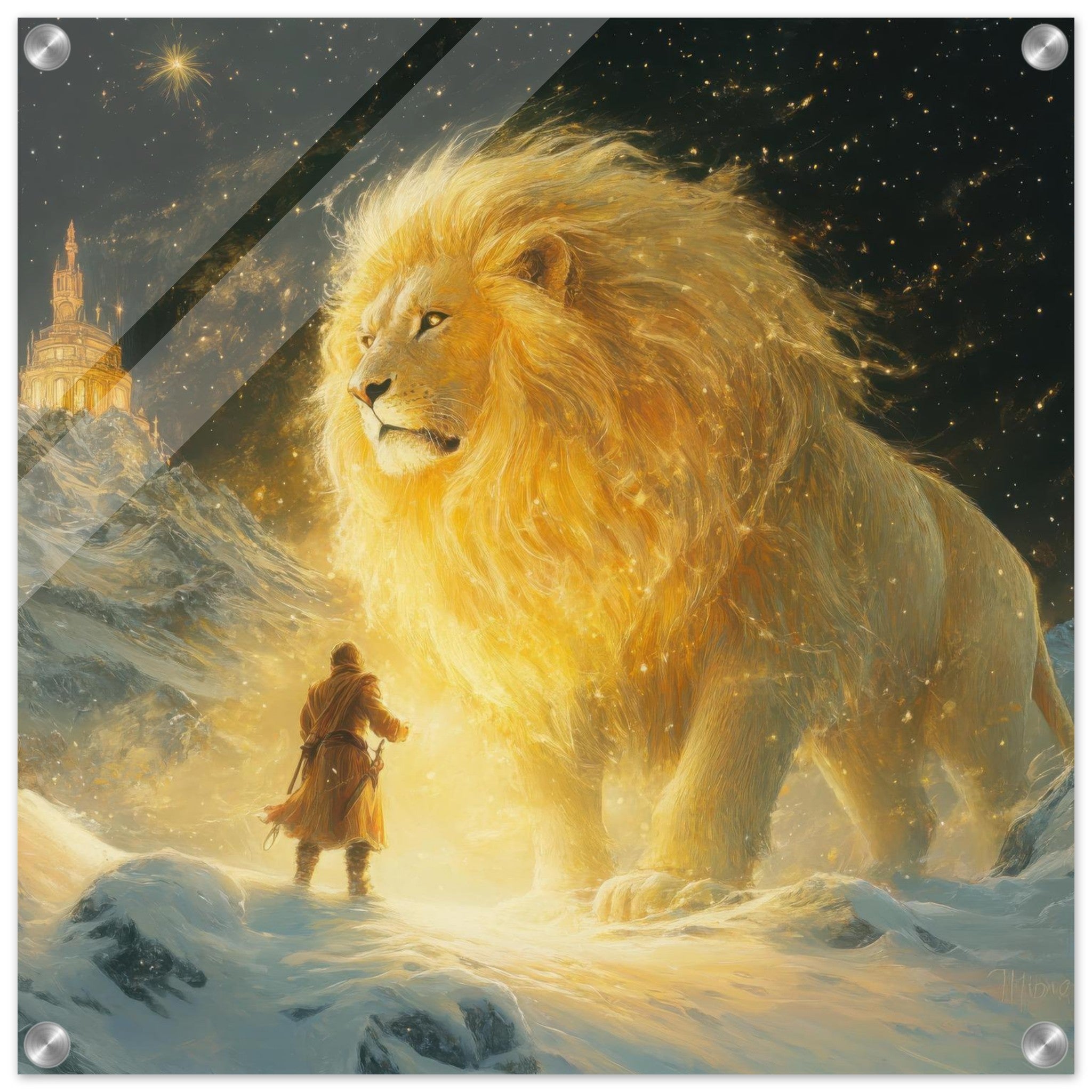 Acrylic Print Square - Christian Spirituality in Lewiss Works About Nar 2 - Shop Ai Art WebShop - Digital Art online Store