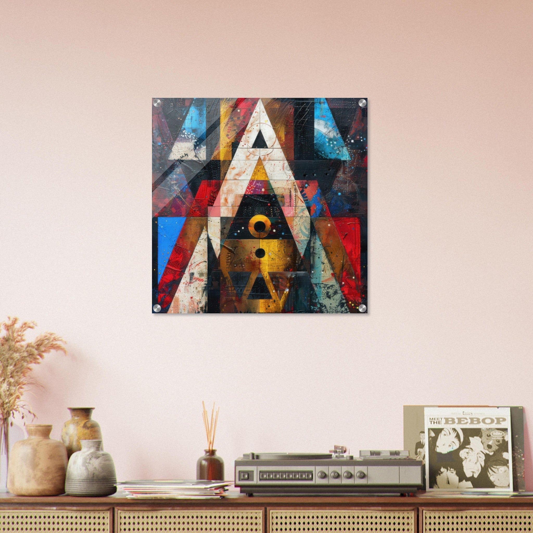 Acrylic Print Square - Free your mind abstract style 2 - Shop Ai Art WebShop - Digital Art online Store