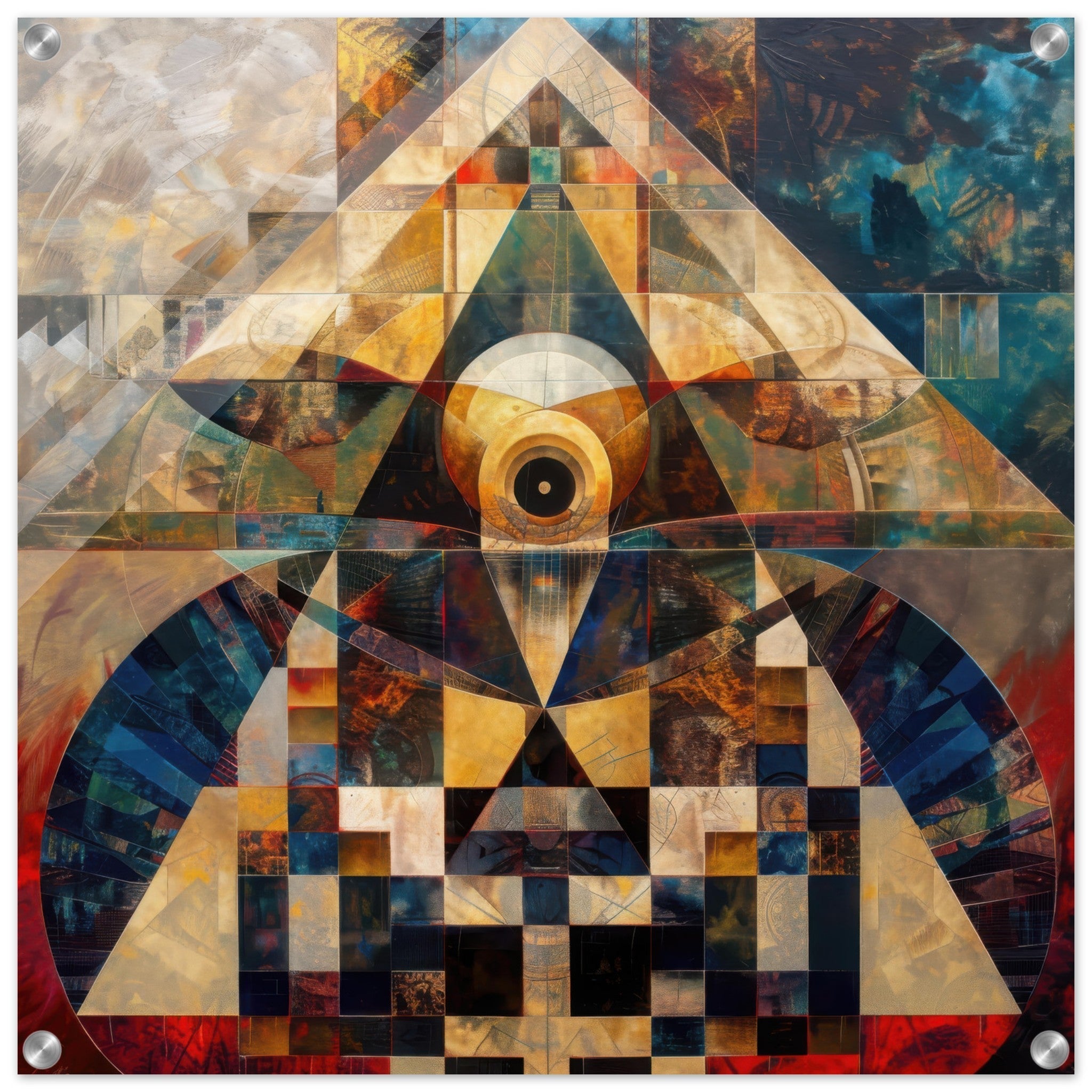 Acrylic Print Square - Free your mind abstract style 4 - Shop Ai Art WebShop - Digital Art online Store