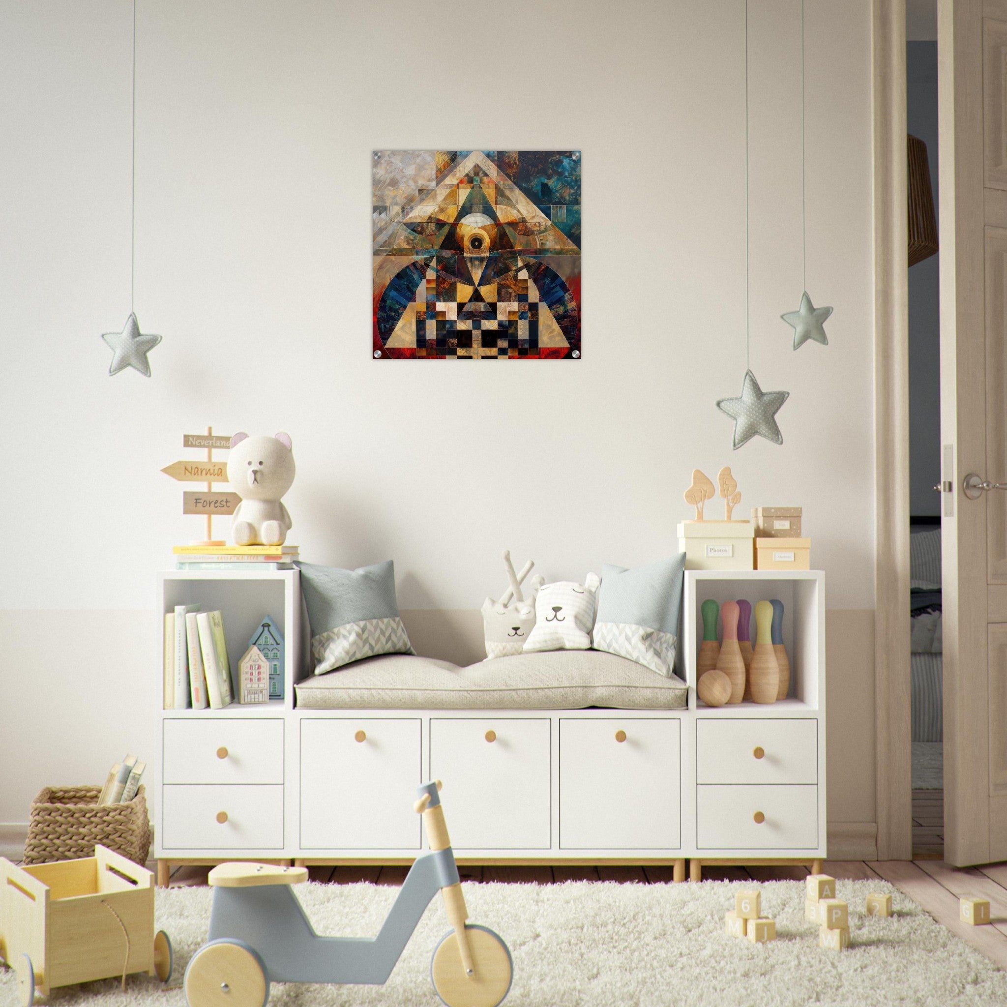 Acrylic Print Square - Free your mind abstract style 4 - Shop Ai Art WebShop - Digital Art online Store