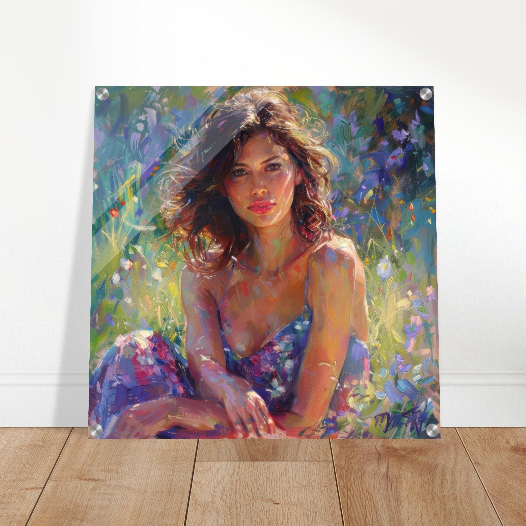 Acrylic Print Square - impressionism Hot Women 2 - Shop Ai Art WebShop - Digital Art online Store