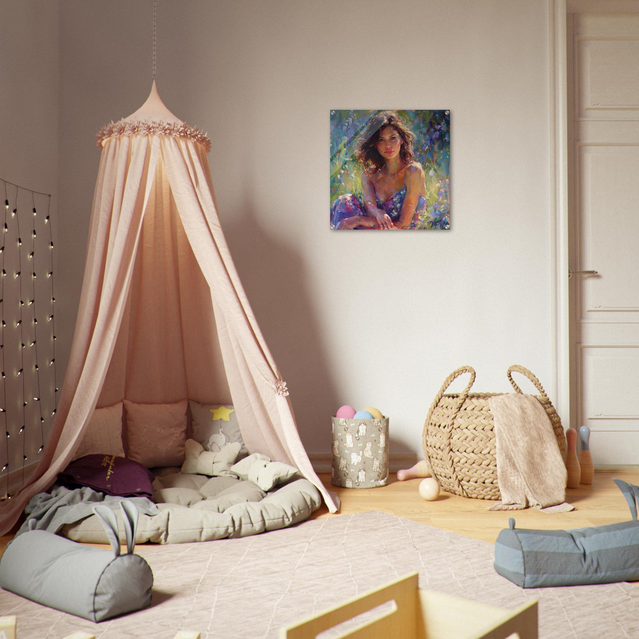 Acrylic Print Square - impressionism Hot Women 2 - Shop Ai Art WebShop - Digital Art online Store