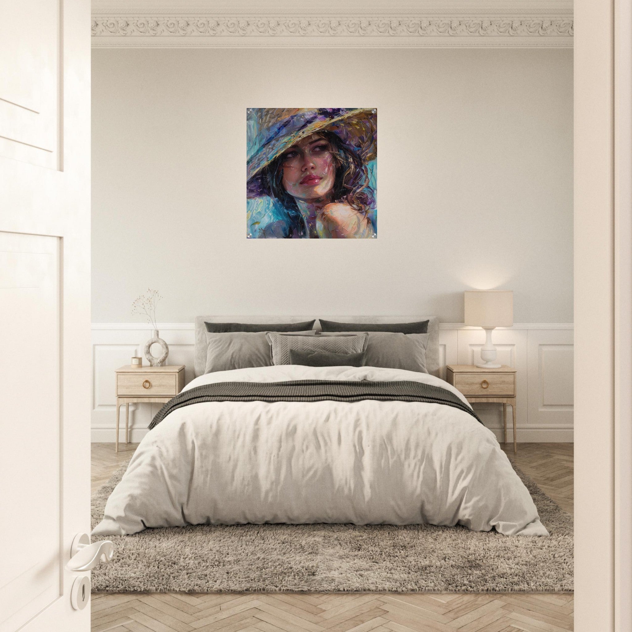 Acrylic Print Square - impressionism Hot Women 3 - Shop Ai Art WebShop - Digital Art online Store