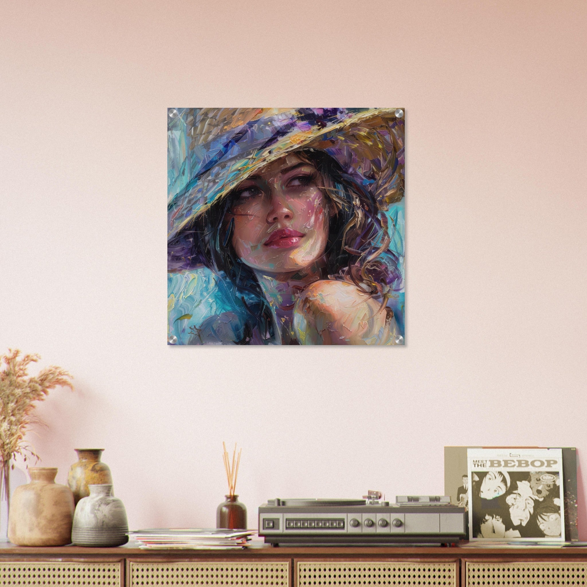 Acrylic Print Square - impressionism Hot Women 3 - Shop Ai Art WebShop - Digital Art online Store