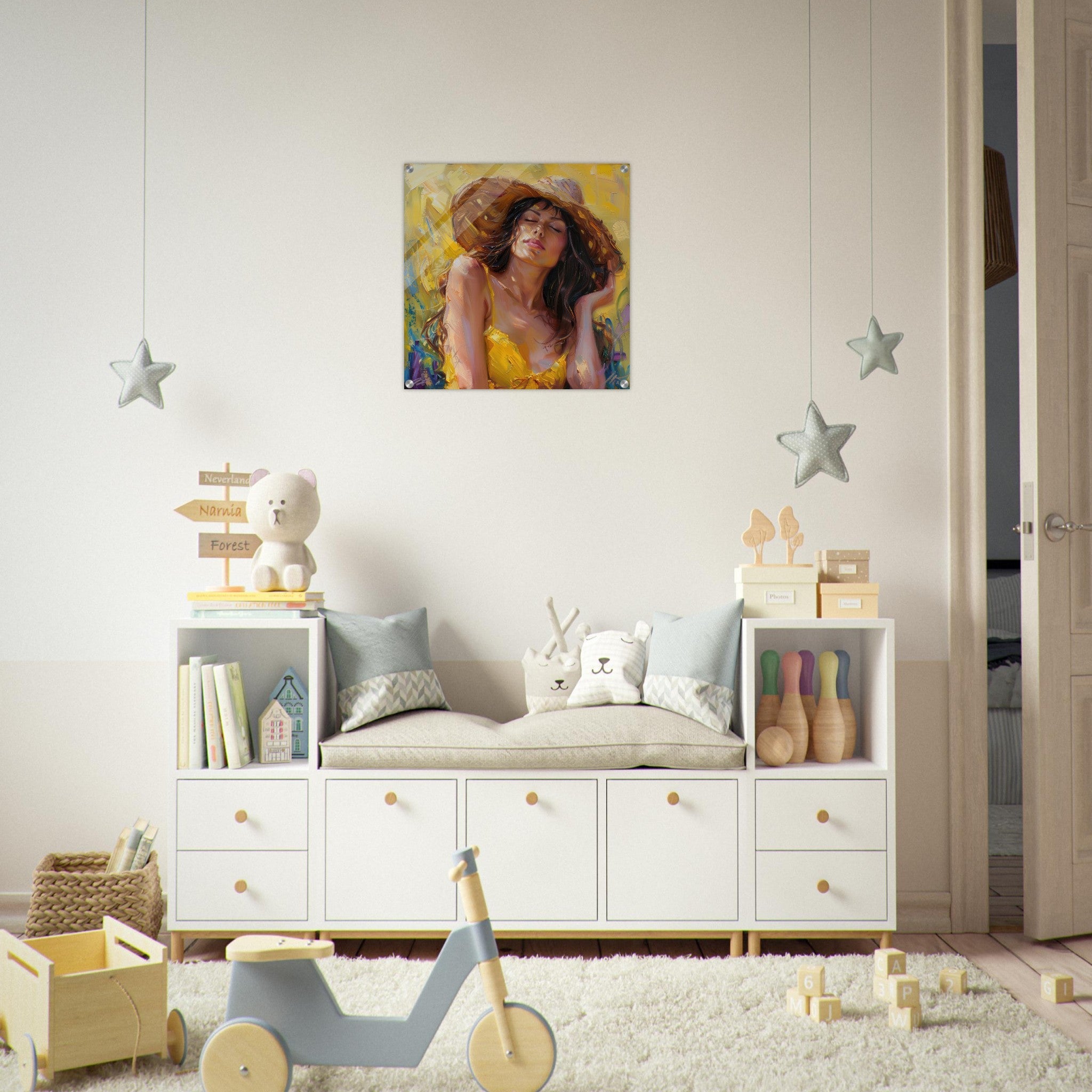 Acrylic Print Square - impressionism Hot Women - Shop Ai Art WebShop - Digital Art online Store