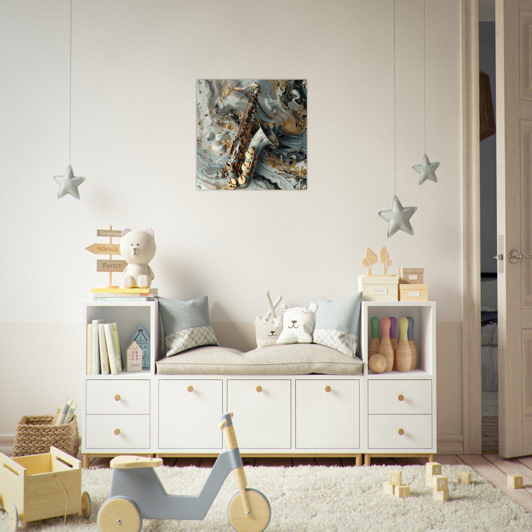 Acrylic Print Square - Music Art 2 - Shop Ai Art WebShop - Digital Art online Store