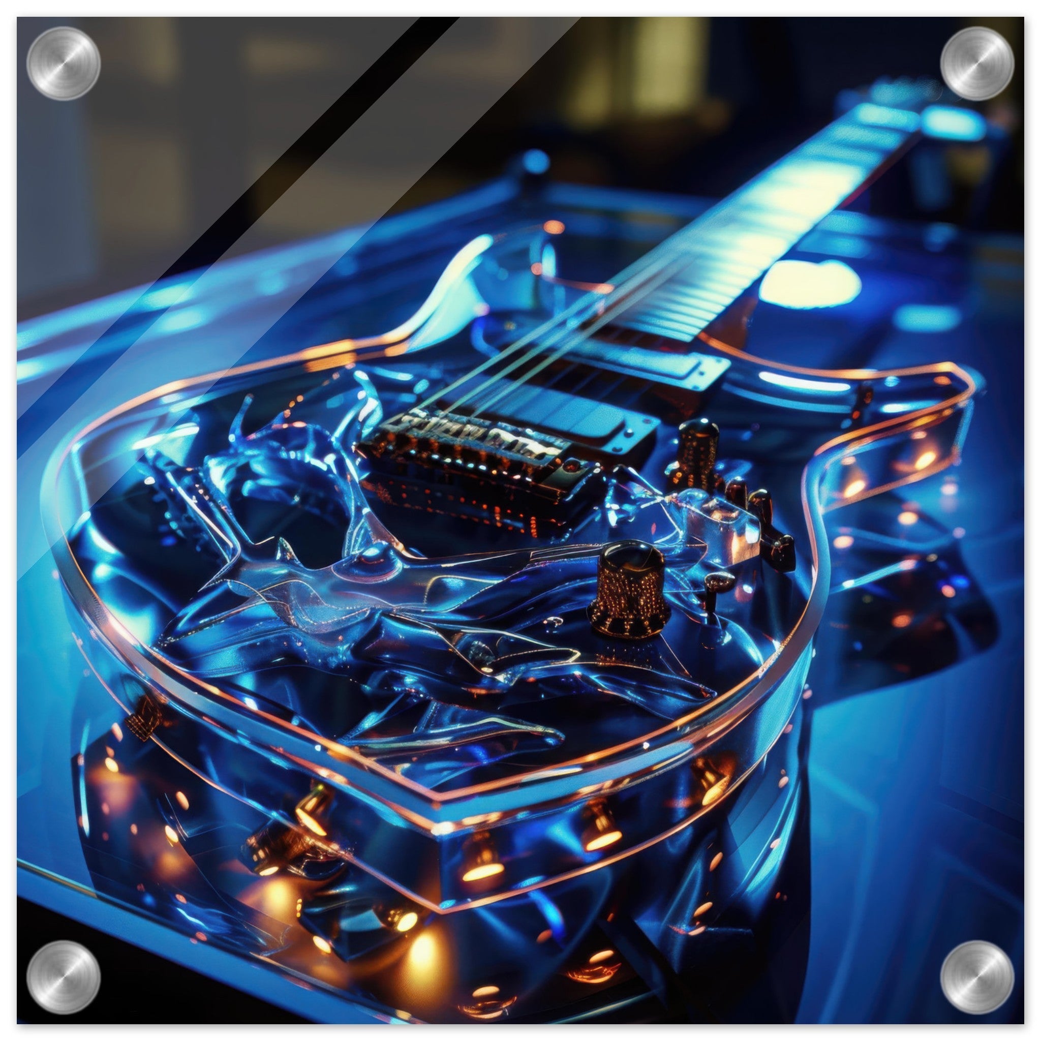 Acrylic Print Square - Music Art 6 - Shop Ai Art WebShop - Digital Art online Store