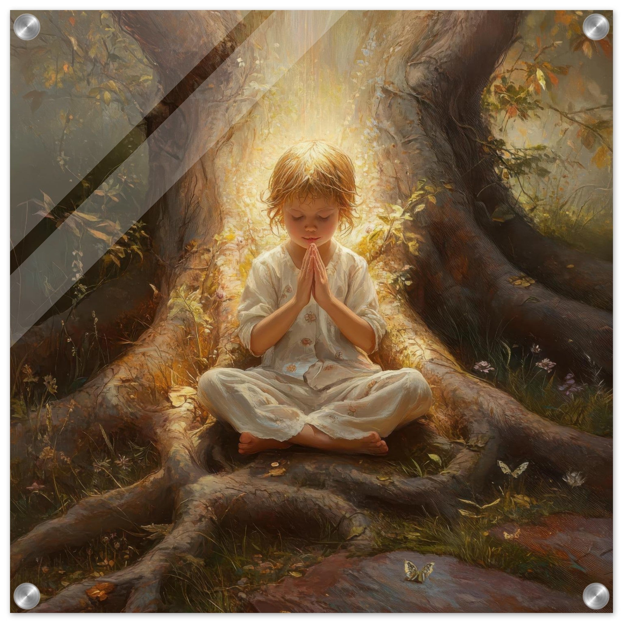 Acrylic Print Square - Spiritual Development in Childhood 4 - Shop Ai Art WebShop - Digital Art online Store