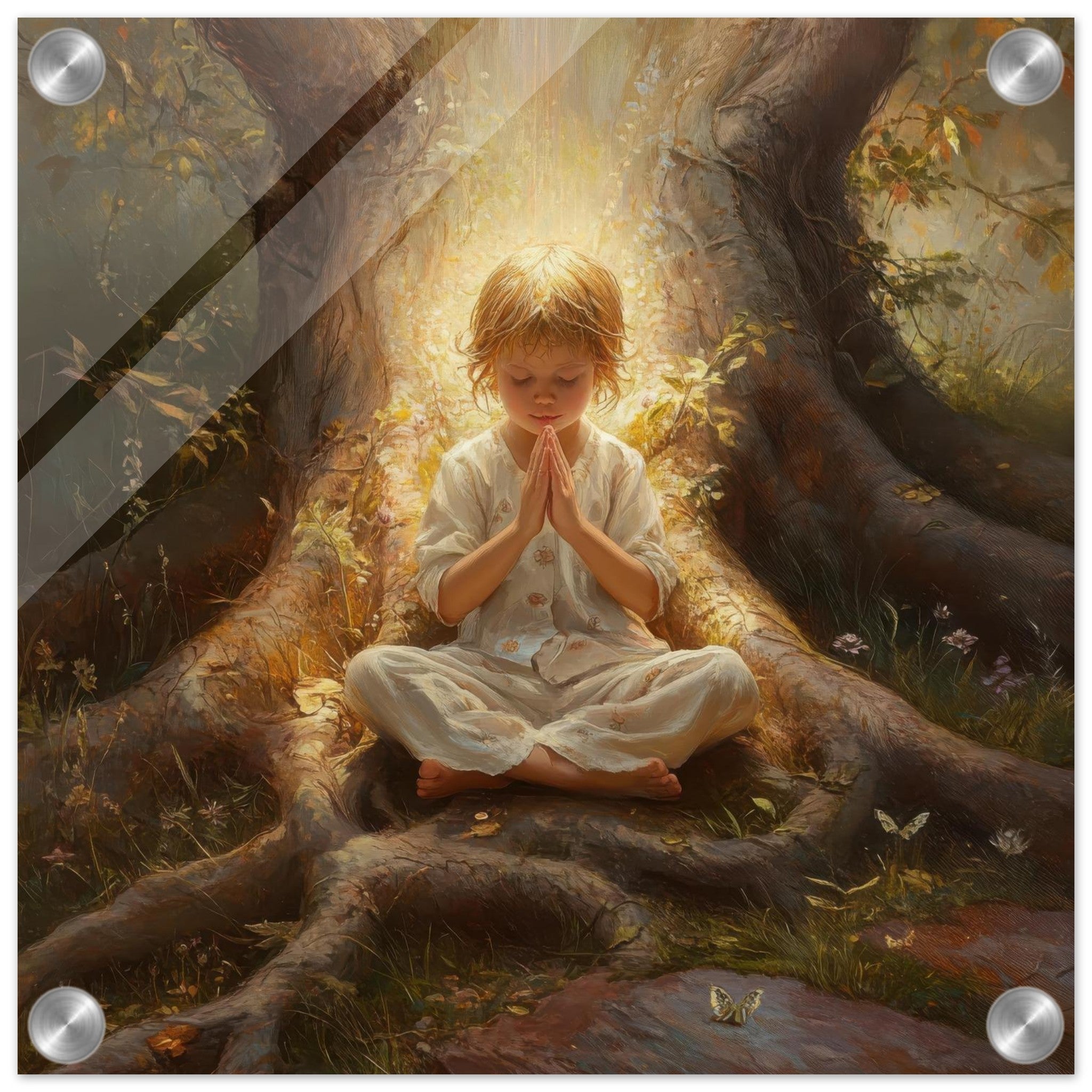 Acrylic Print Square - Spiritual Development in Childhood 4 - Shop Ai Art WebShop - Digital Art online Store