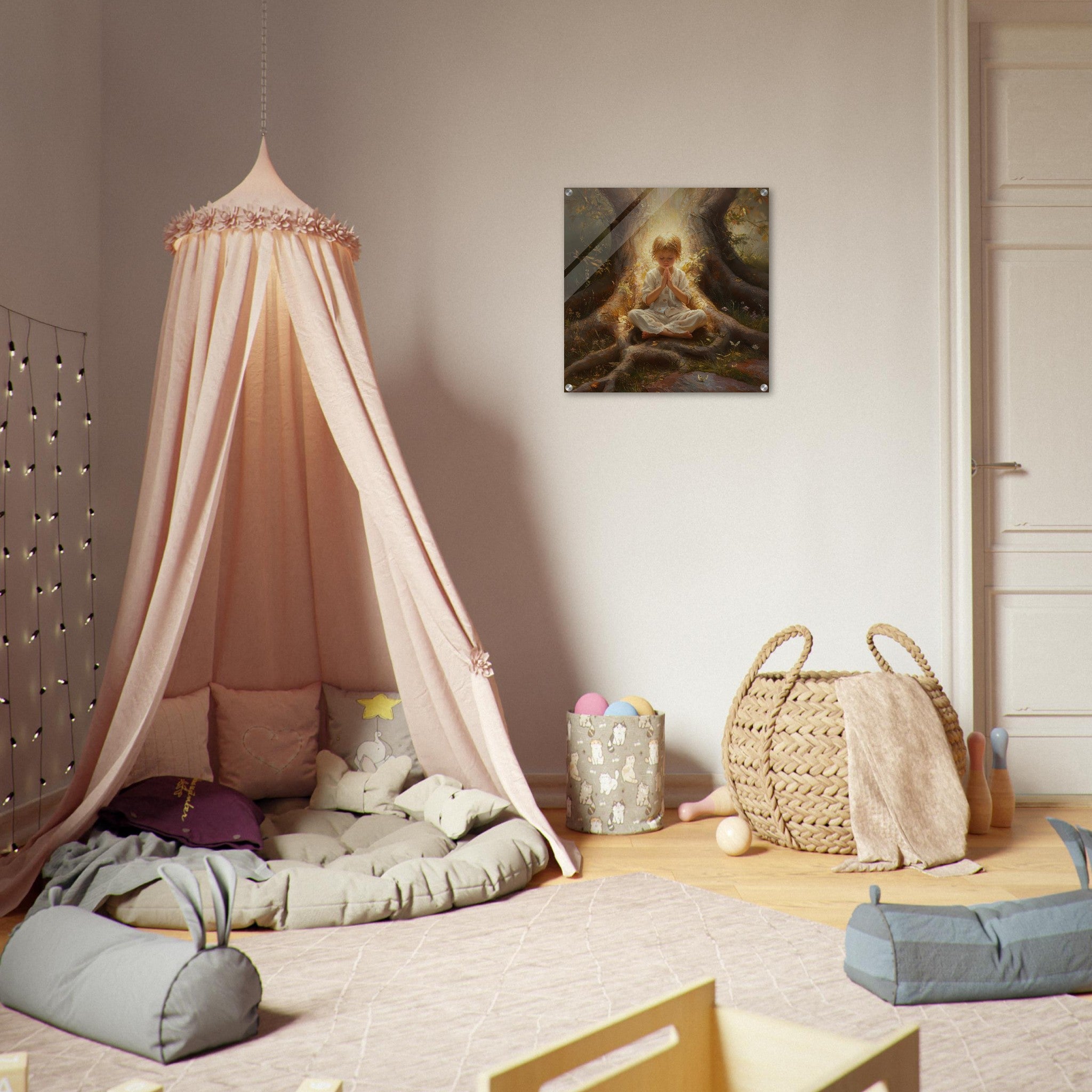 Acrylic Print Square - Spiritual Development in Childhood 4 - Shop Ai Art WebShop - Digital Art online Store