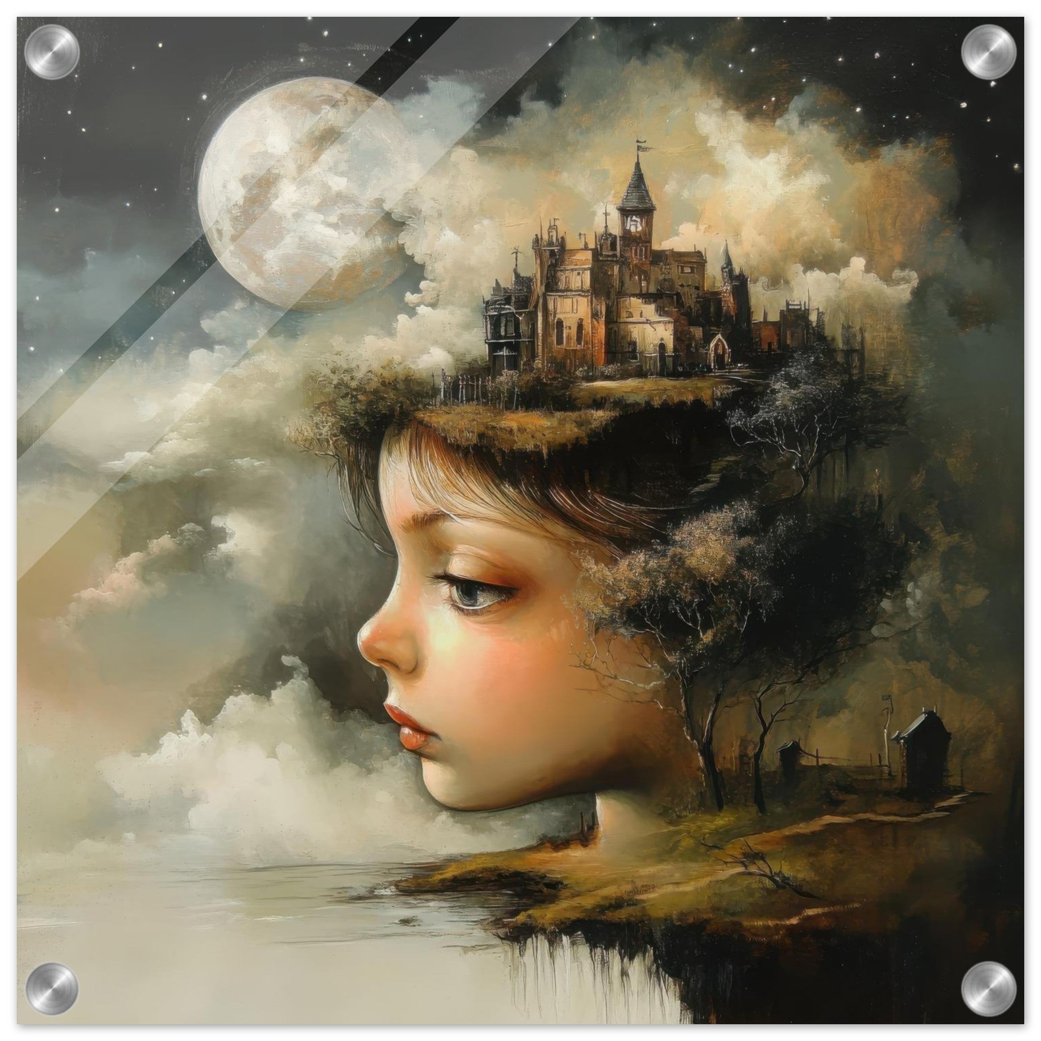 Acrylic Print Square - surrealistic art style 1 - Ai Art Force