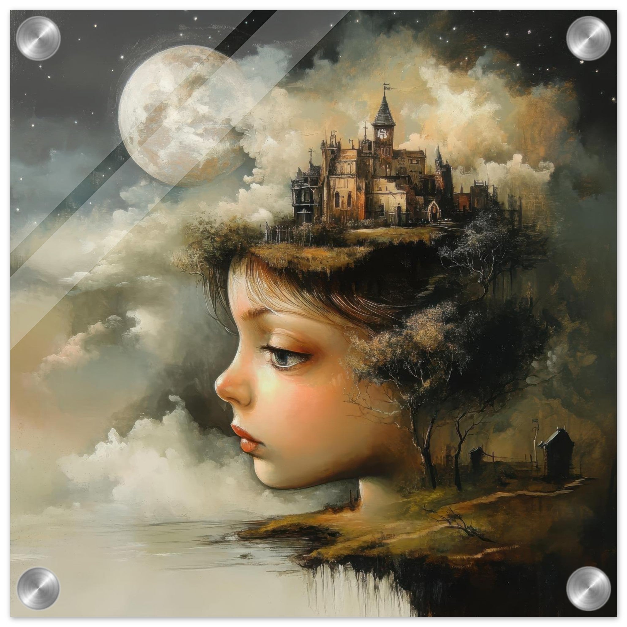 Acrylic Print Square - surrealistic art style 1 - Ai Art Force