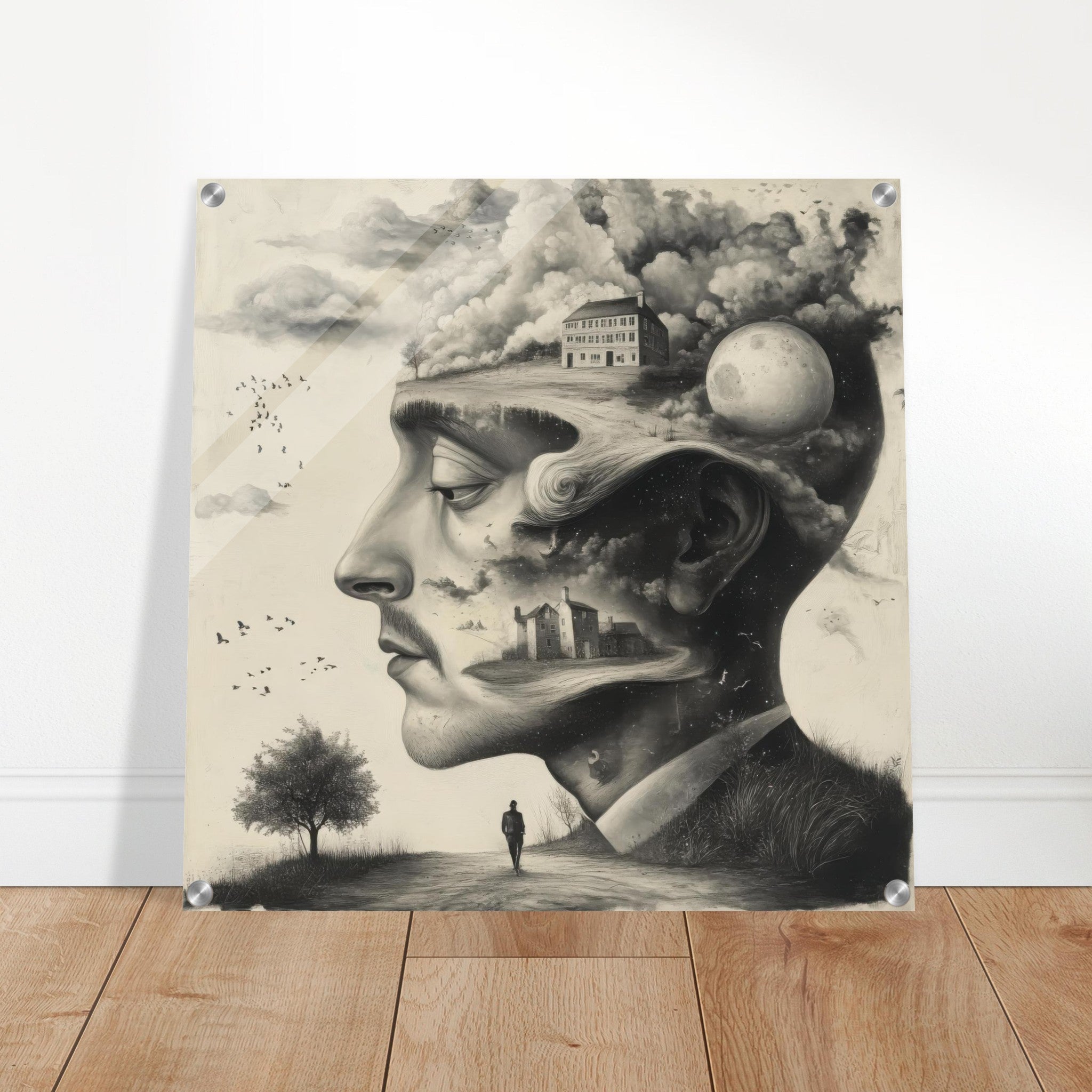 Acrylic Print Square - surrealistic art style 5 - Shop Ai Art WebShop - Digital Art online Store