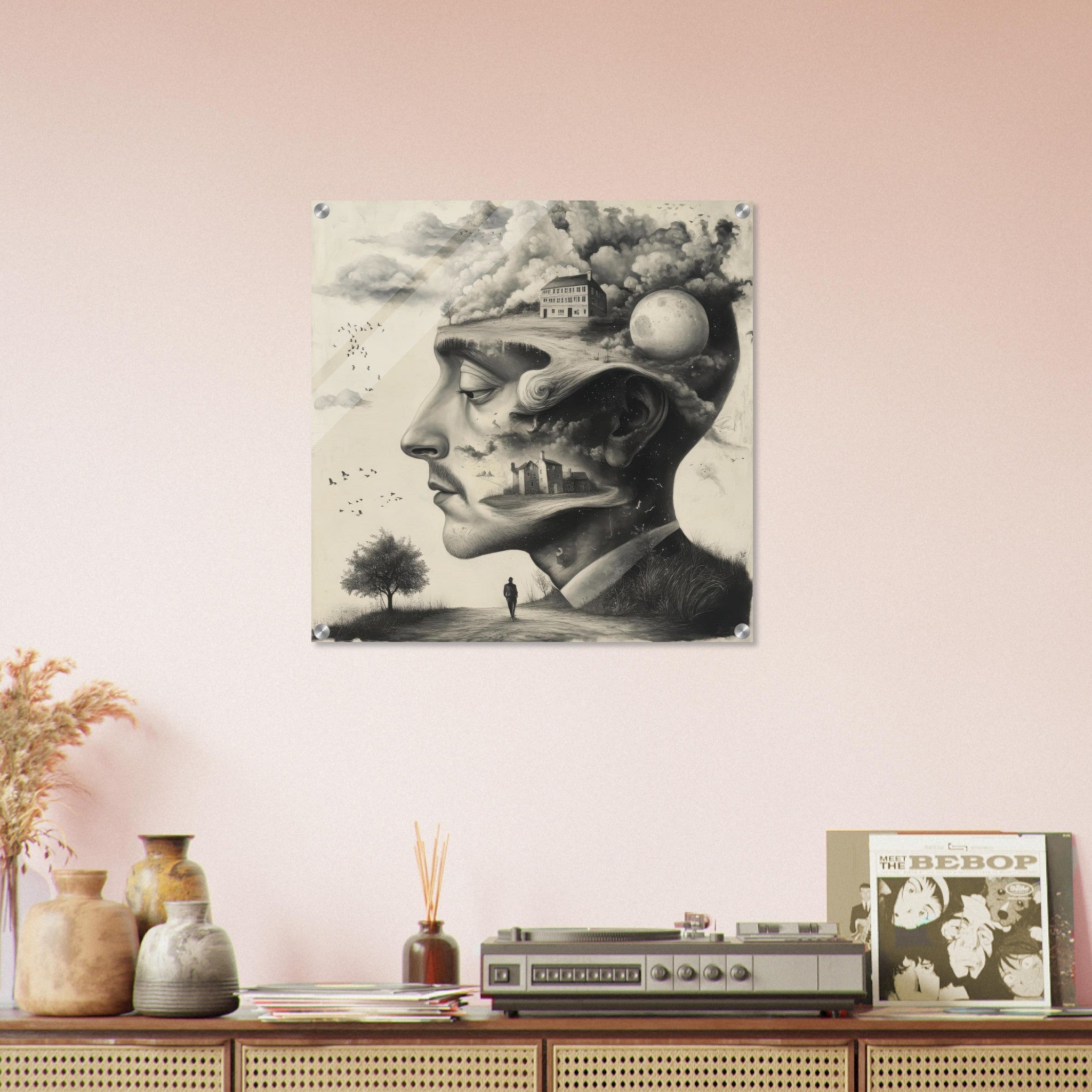 Acrylic Print Square - surrealistic art style 5 - Shop Ai Art WebShop - Digital Art online Store