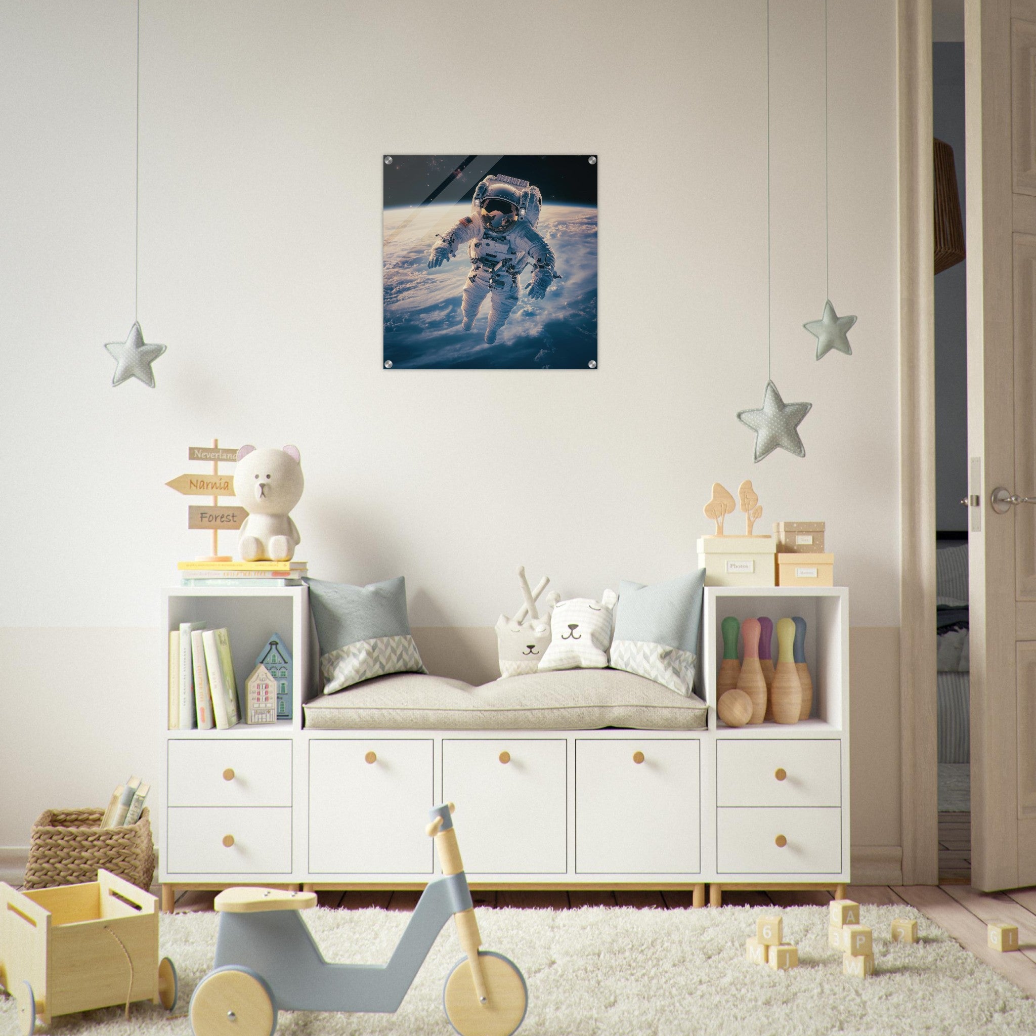 Acrylic Print Square - The psychological challenges of long 3 - Shop Ai Art WebShop - Digital Art online Store