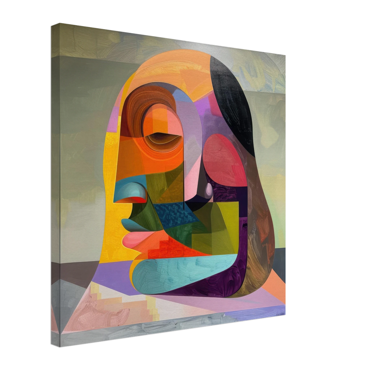 African Face in Abstract Style painting - Shop Ai Art WebShop - Digital Art online Store