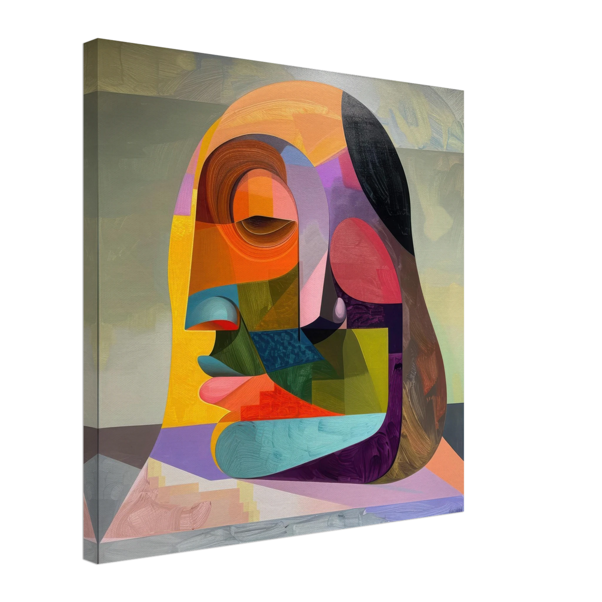 African Face in Abstract Style painting - Shop Ai Art WebShop - Digital Art online Store