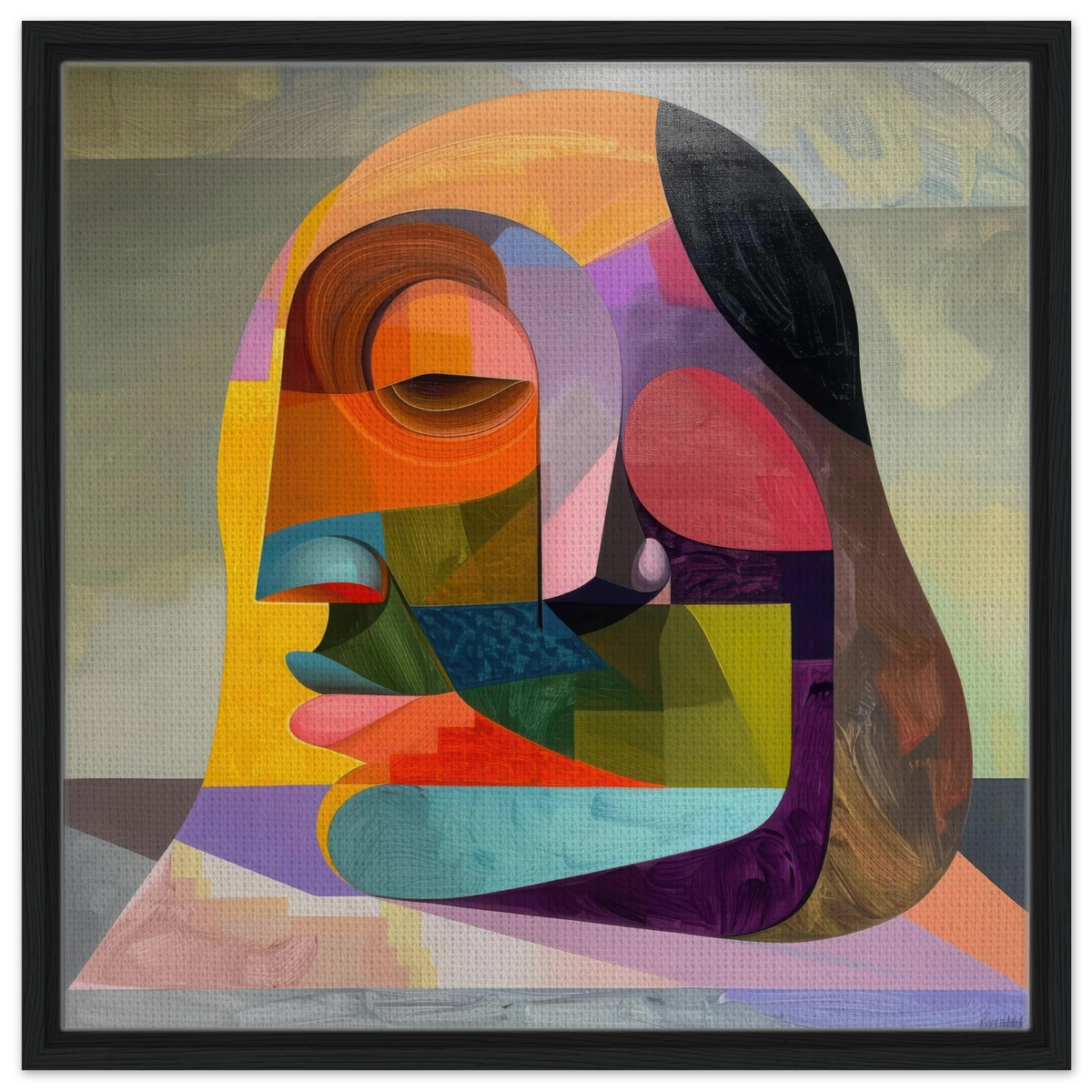 African Face in Abstract Style painting - Shop Ai Art WebShop - Digital Art online Store