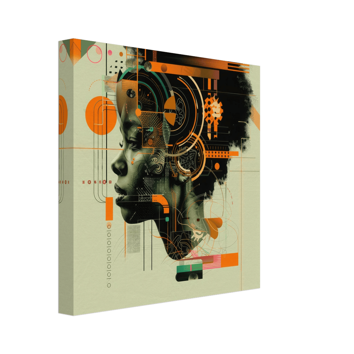 Afrofuturism swedish sharkansas in abstract styl 2 - Shop Ai Art WebShop - Digital Art online Store