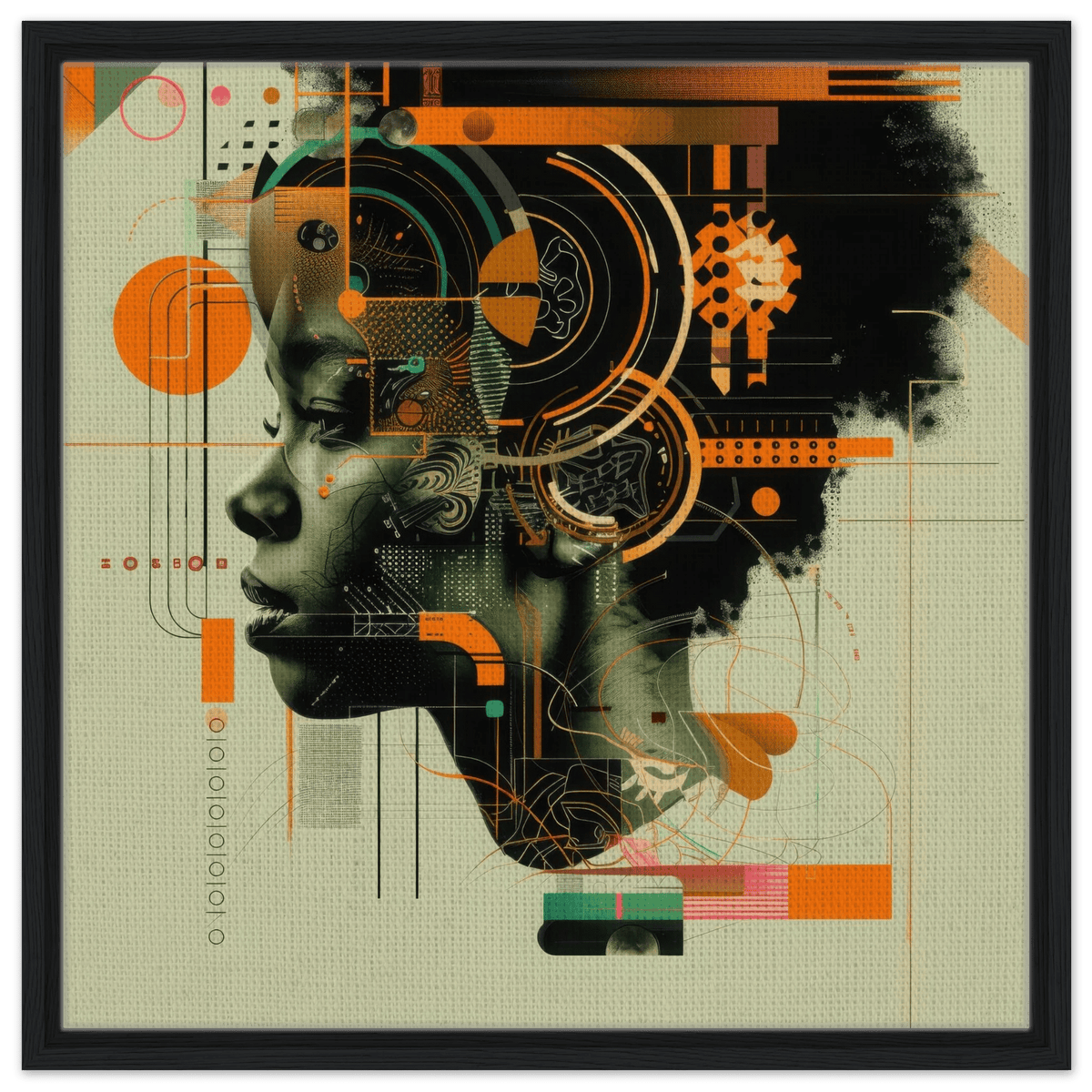 Afrofuturism swedish sharkansas in abstract styl 2 - Shop Ai Art WebShop - Digital Art online Store