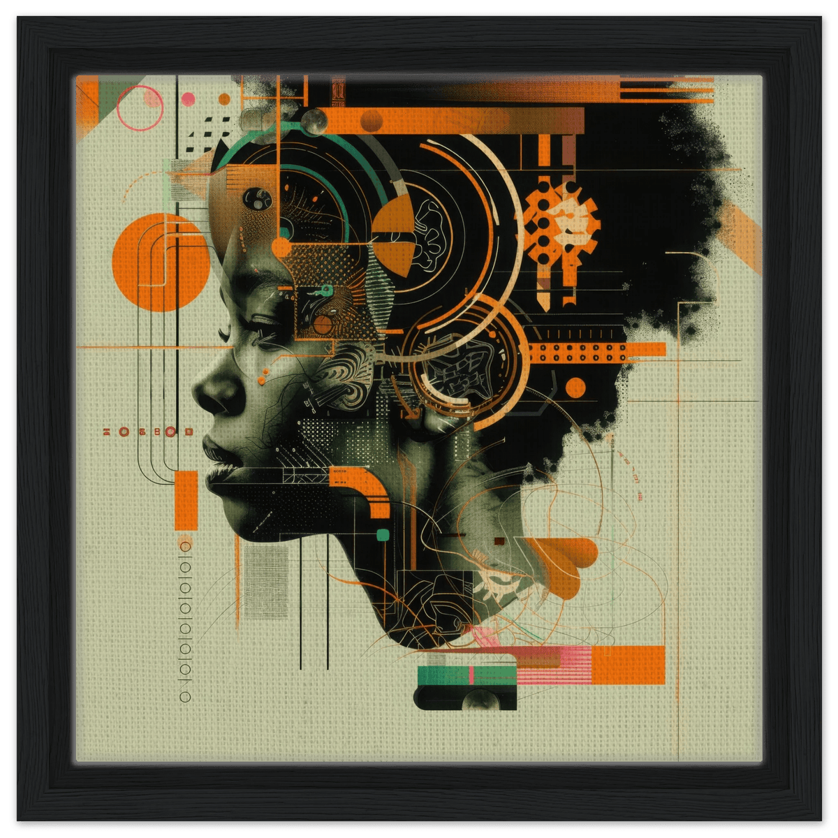 Afrofuturism swedish sharkansas in abstract styl 2 - Shop Ai Art WebShop - Digital Art online Store