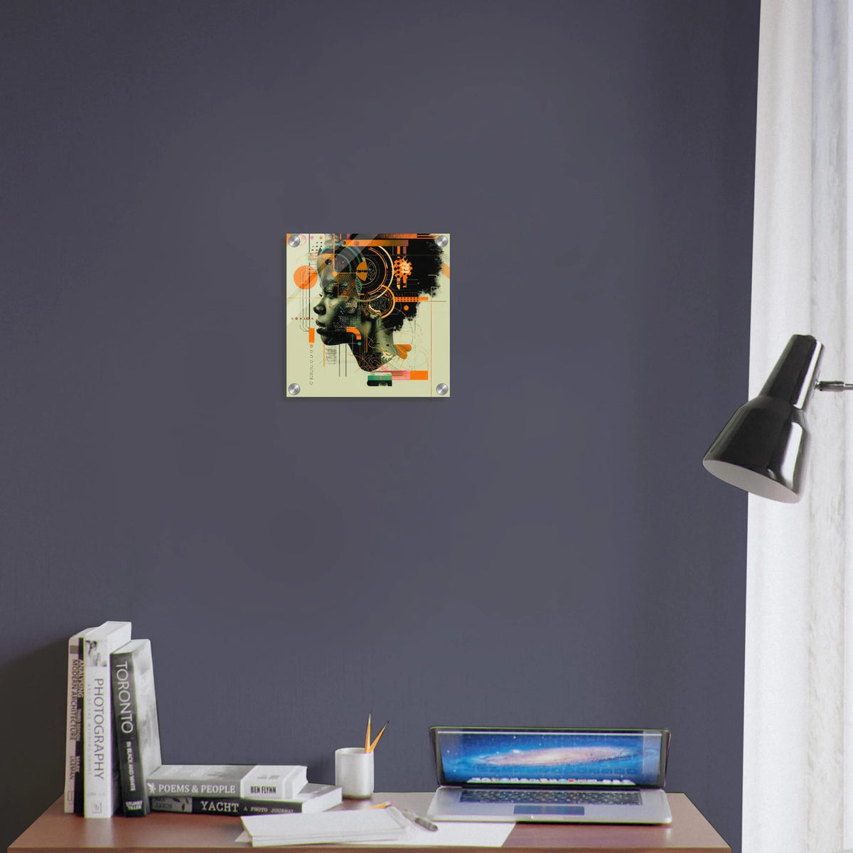 Afrofuturism swedish sharkansas in abstract styl 2 - Shop Ai Art WebShop - Digital Art online Store